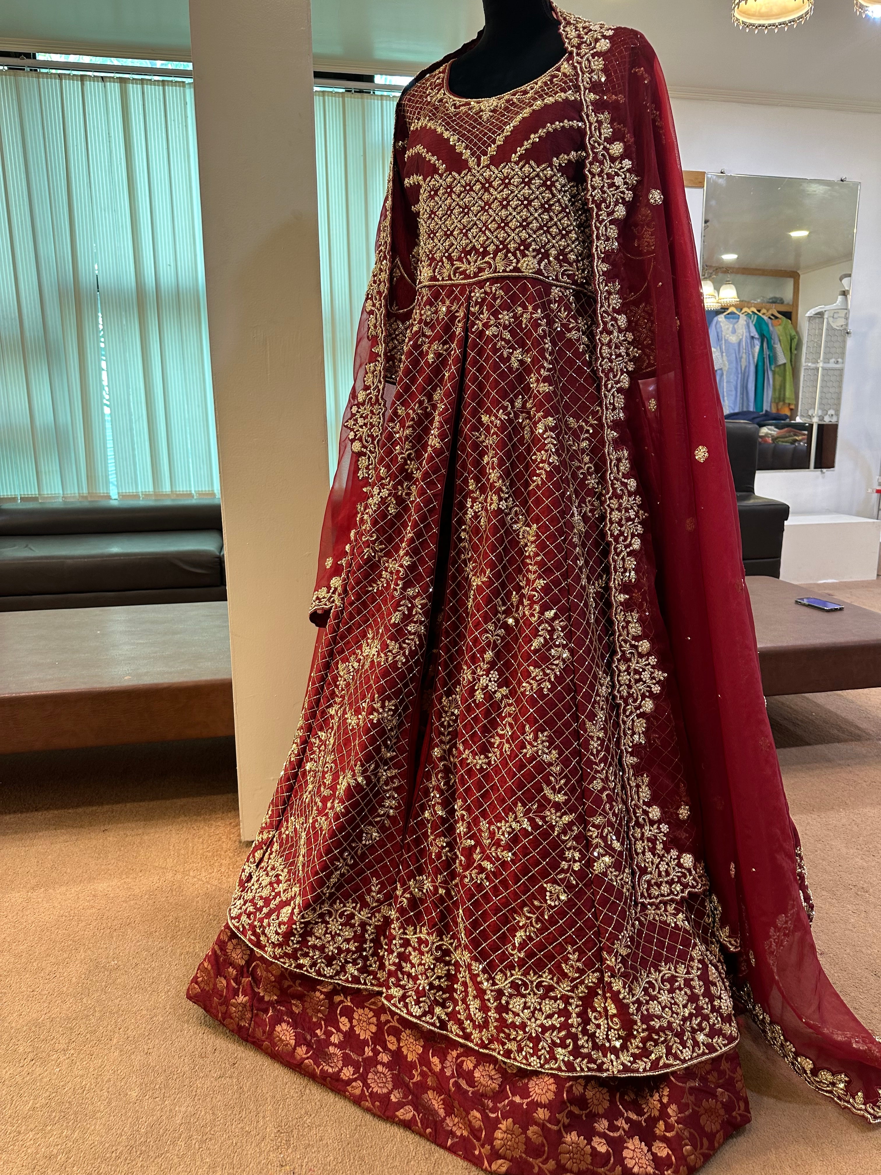 Handembroidered gown