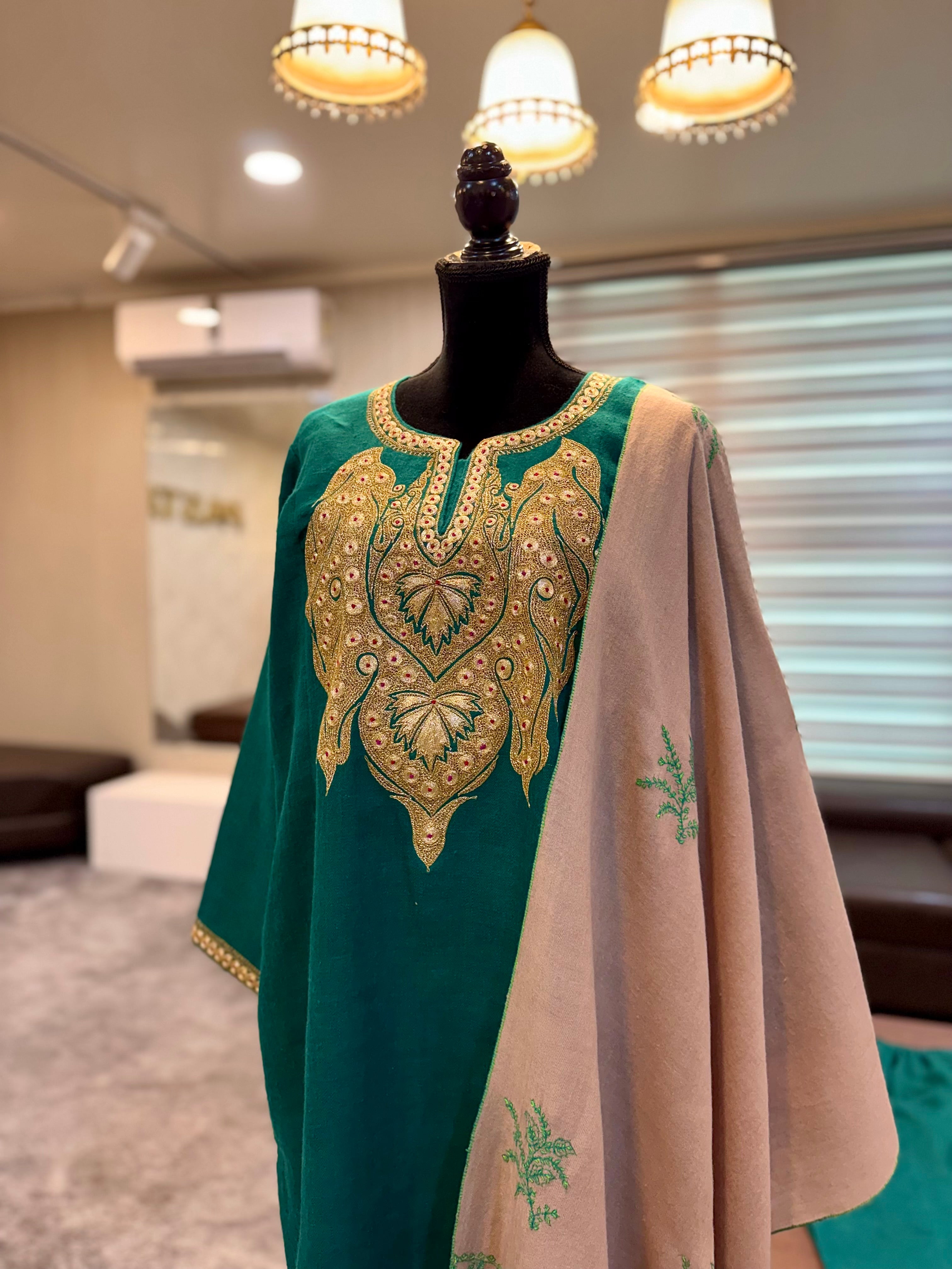 Purepashmina blend 2 piece kurta set