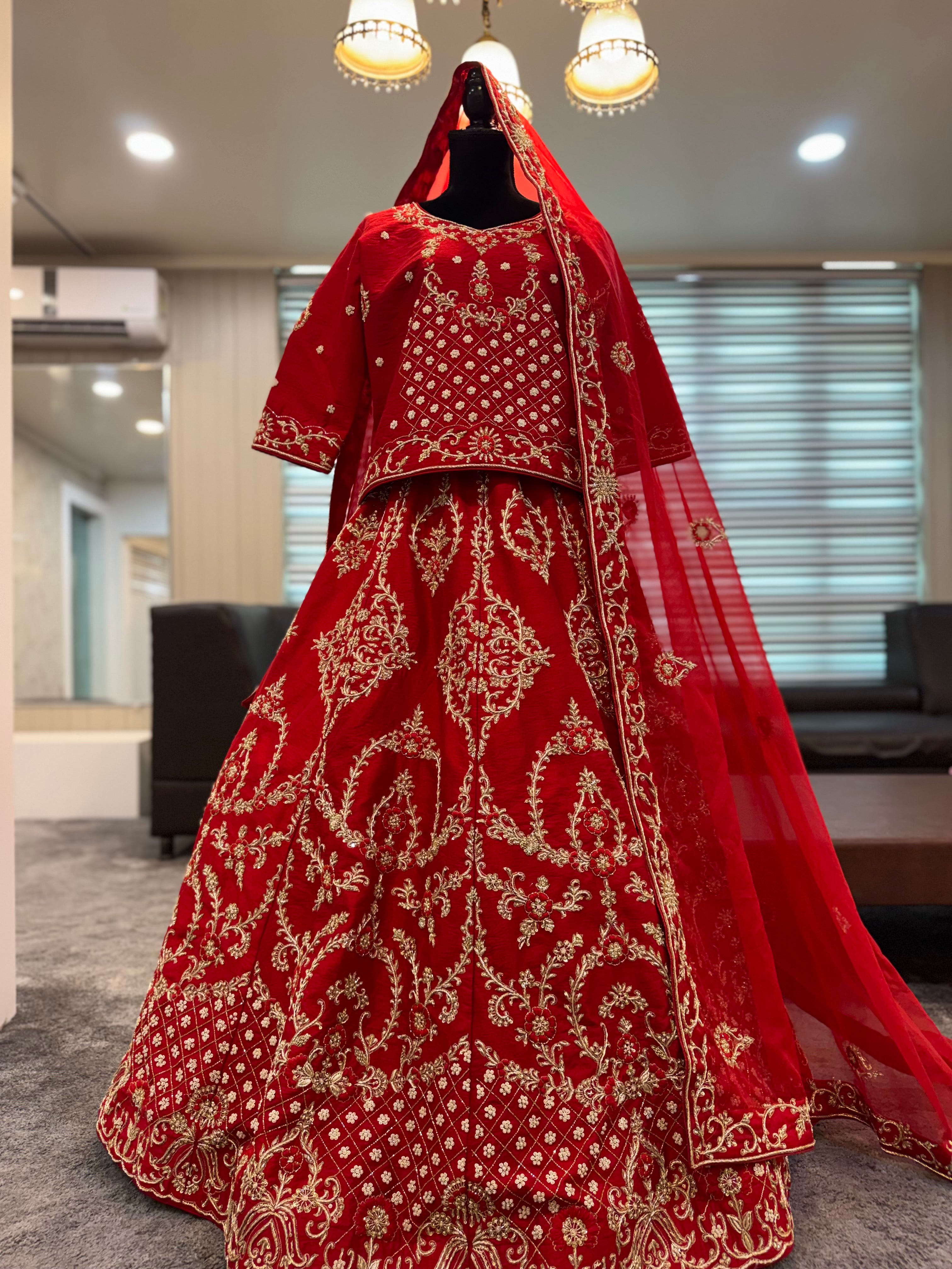 Crimson Heritage Lehengha