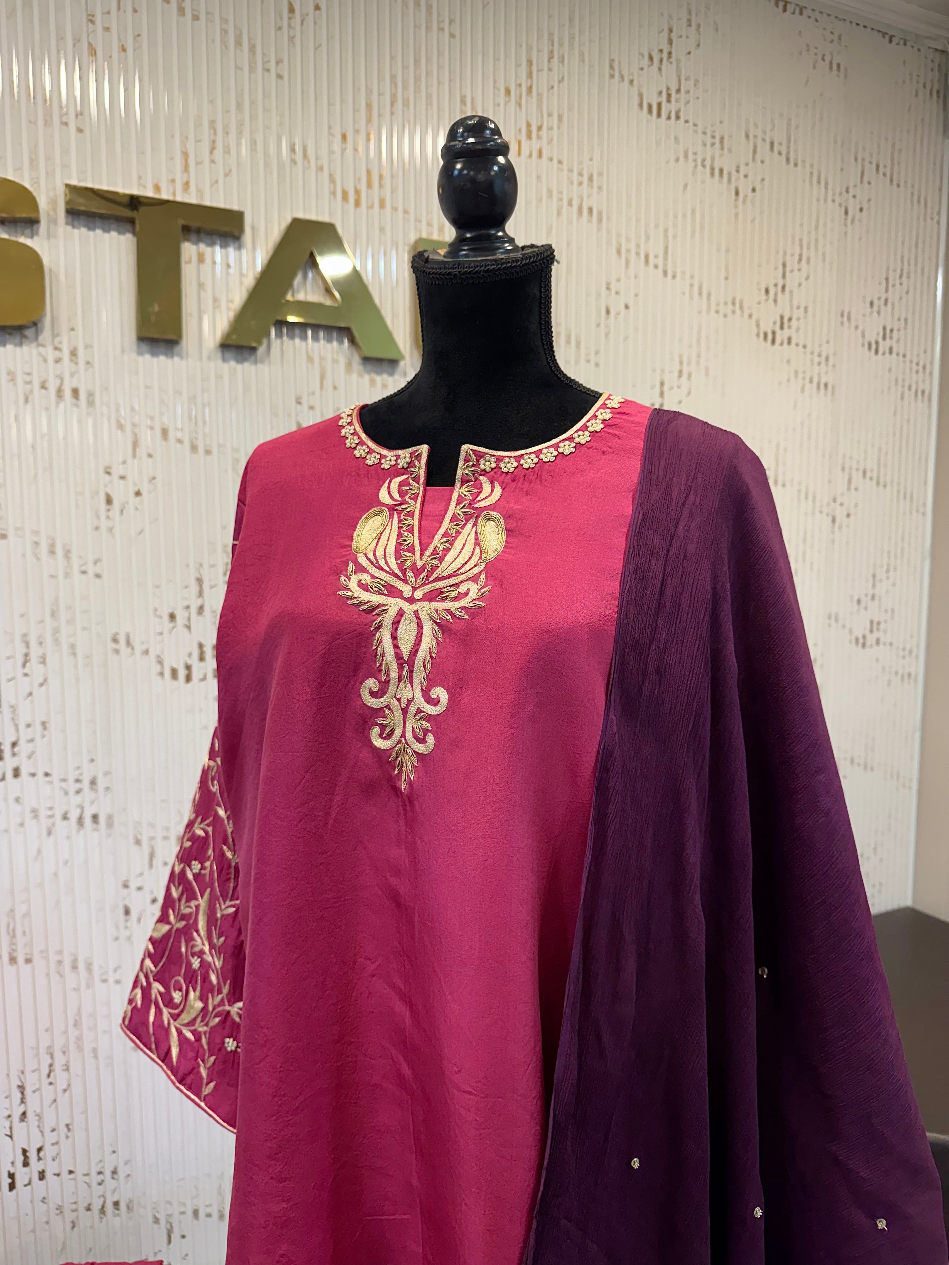 Puresilk 3 pc kurta set pbks162