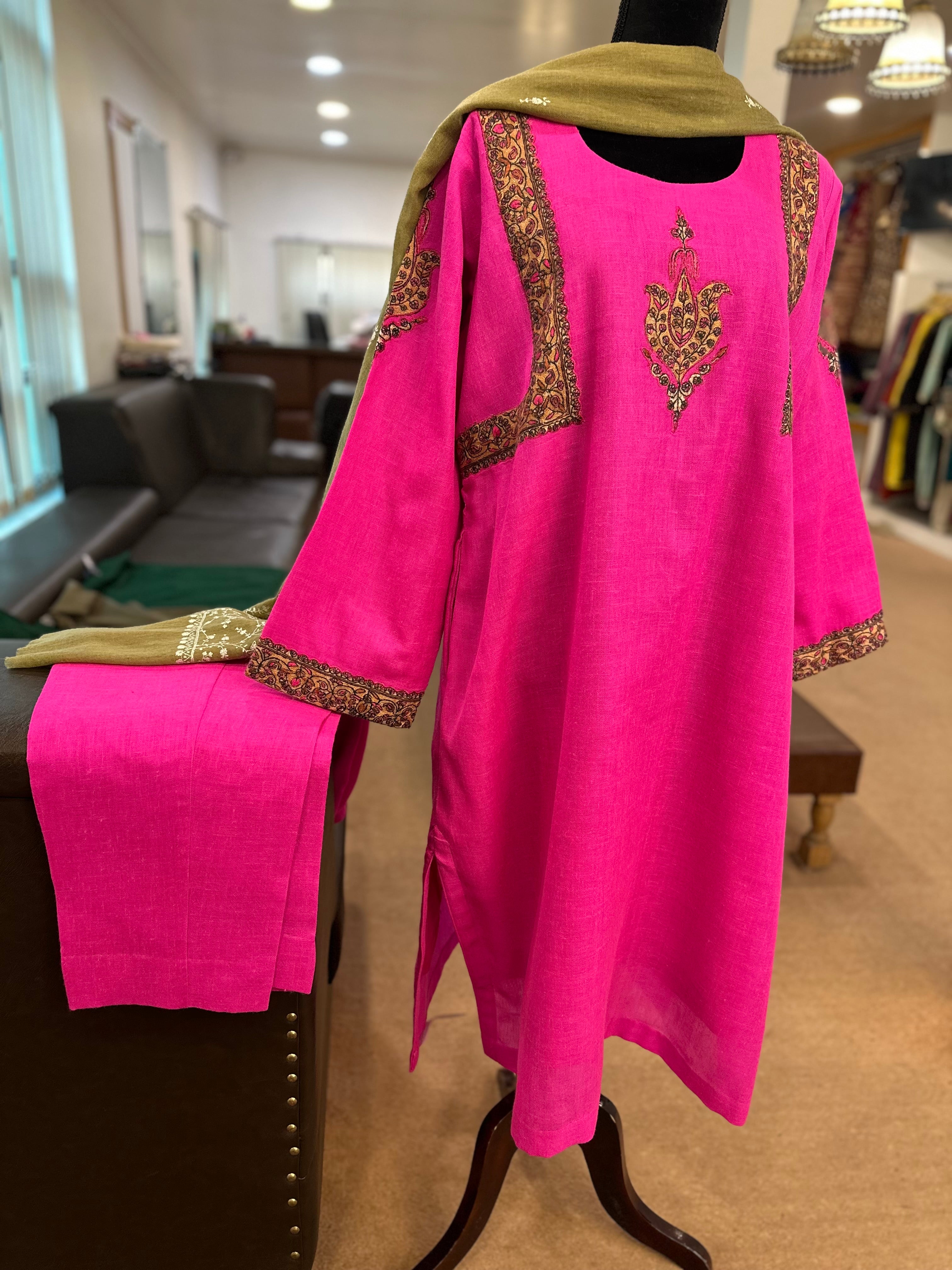 Purepashmina blend kurta set pwb420