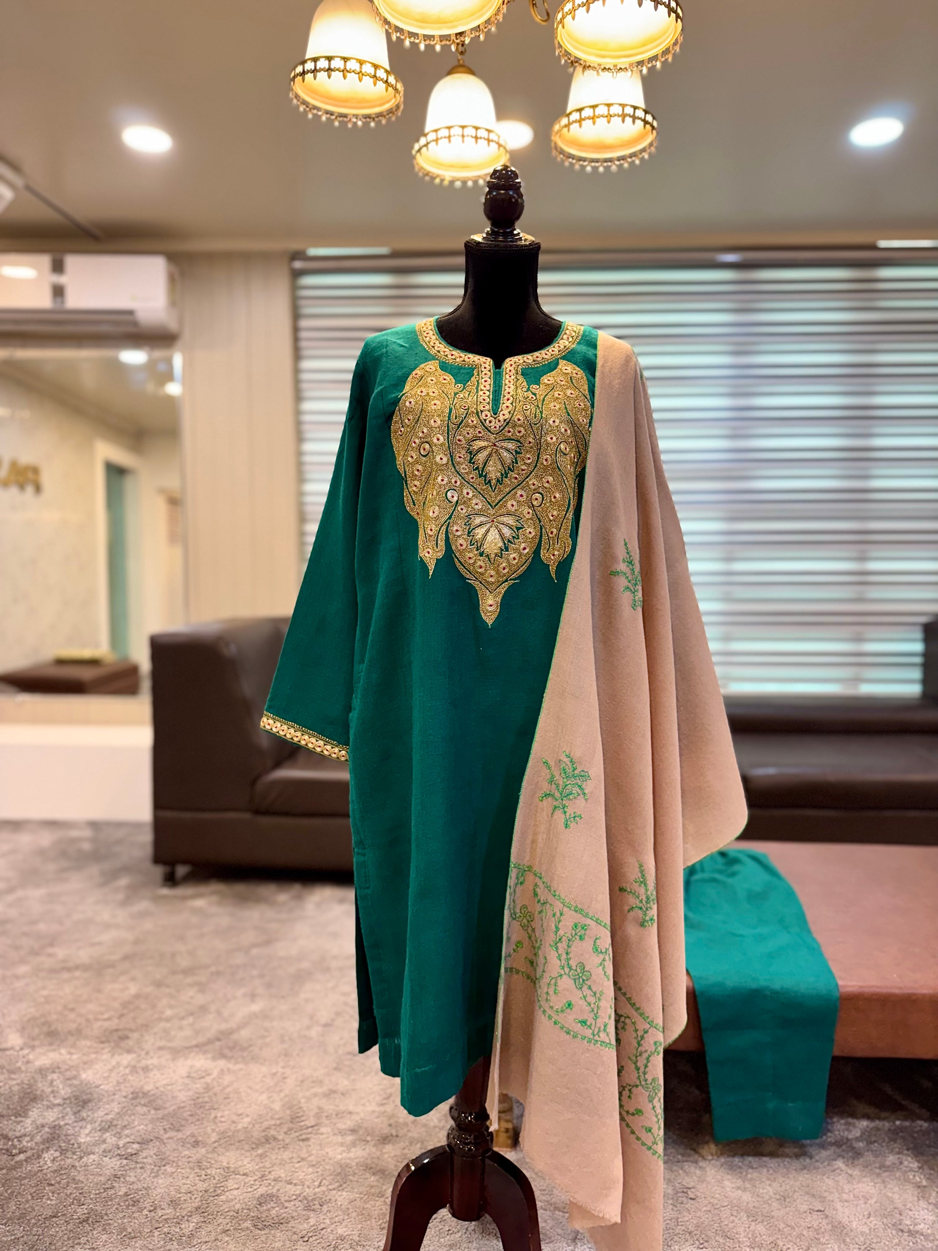 Purepashmina blend 2 piece kurta set