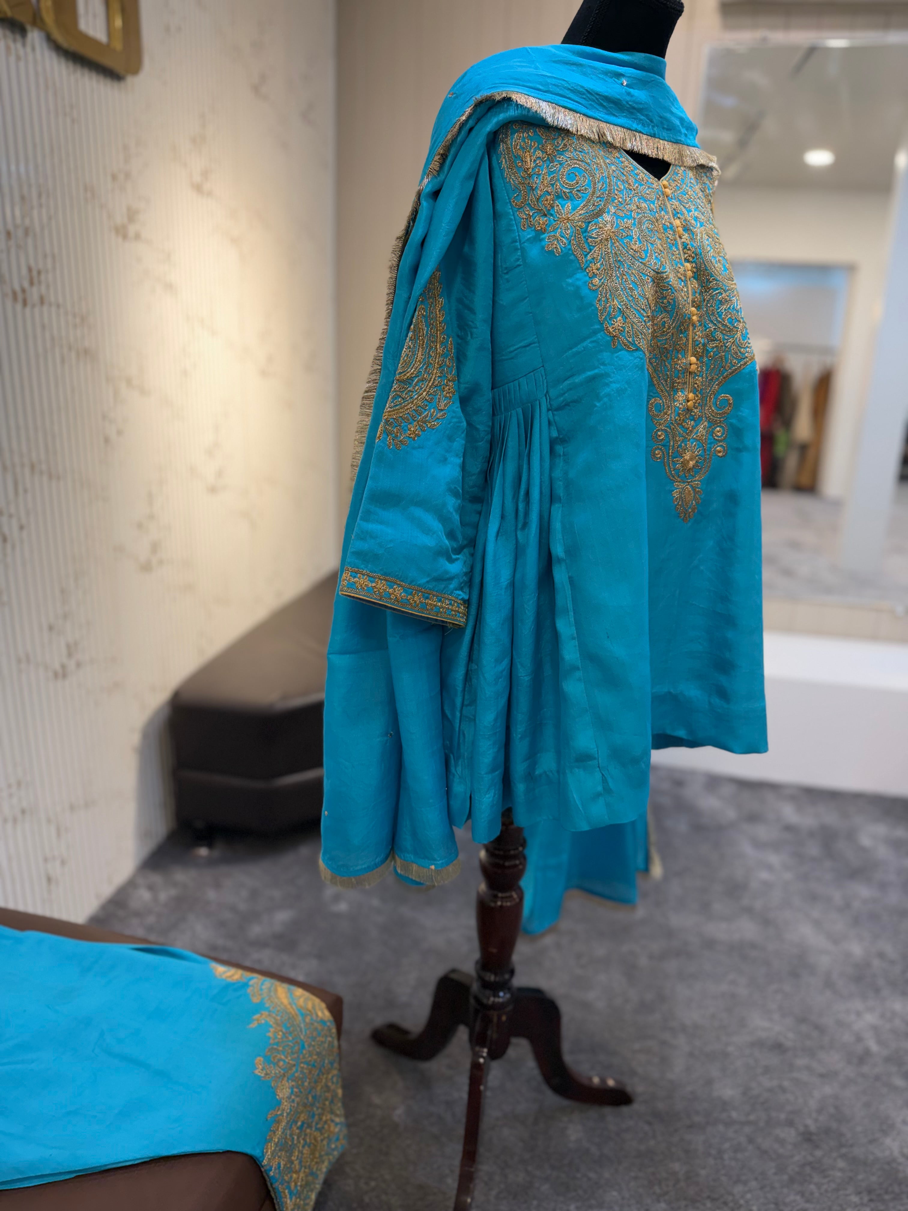 Puresilk 3 piece short kurta