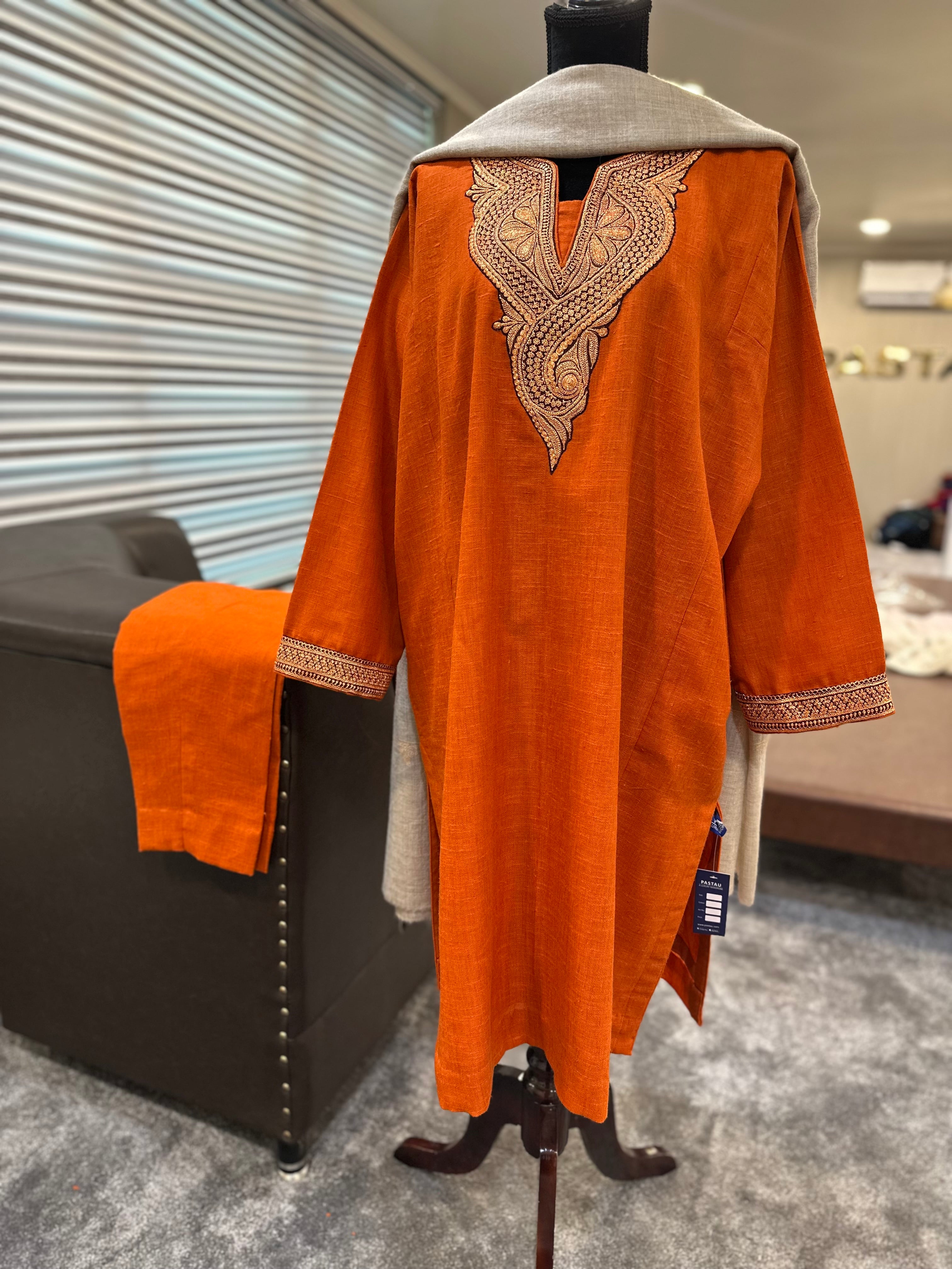 Purepashmina blend pheran set pwb517