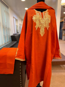 Handtilla pashmina blend pheran set