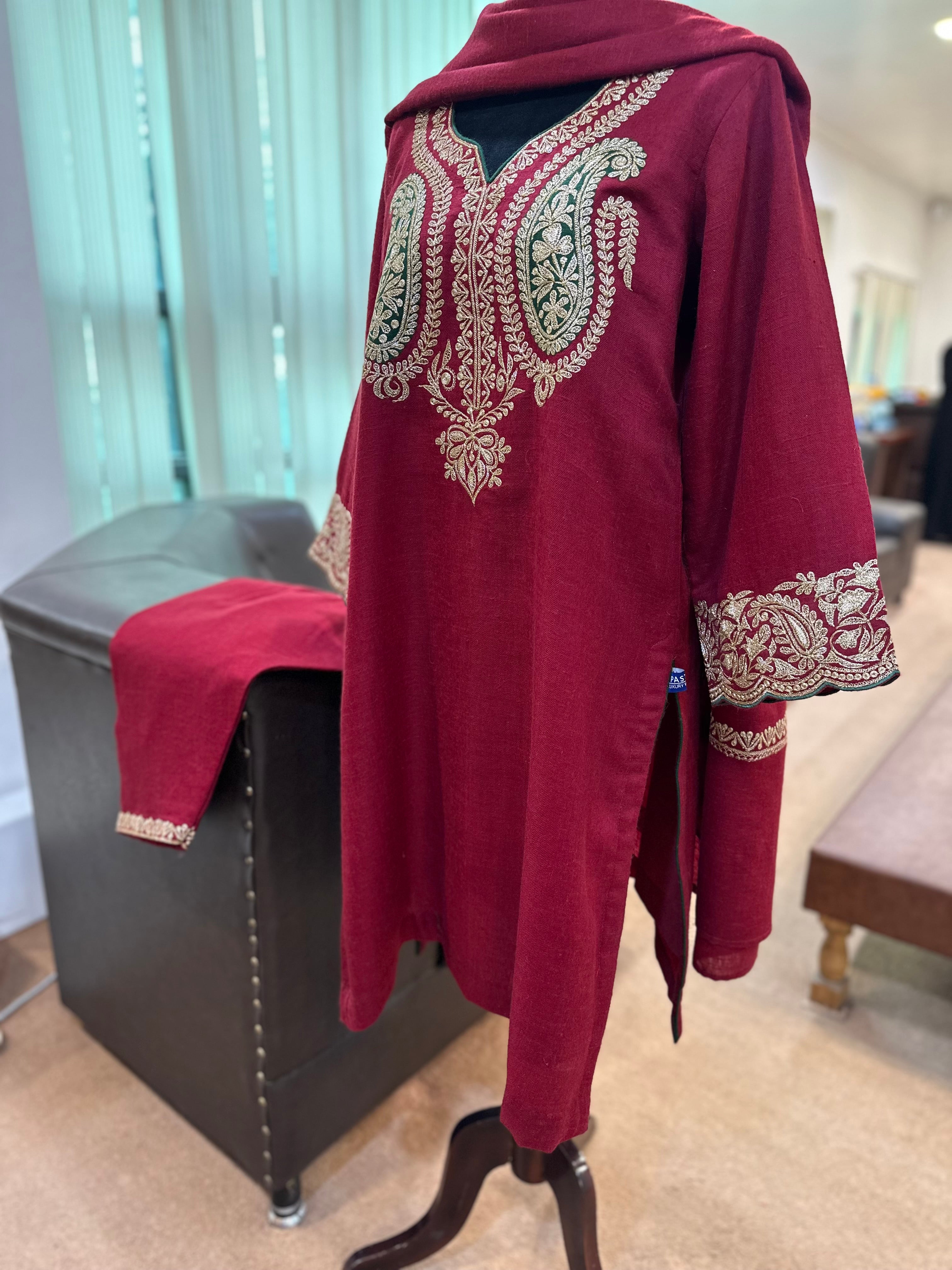 Purepashmina blend 3 pc kurta set