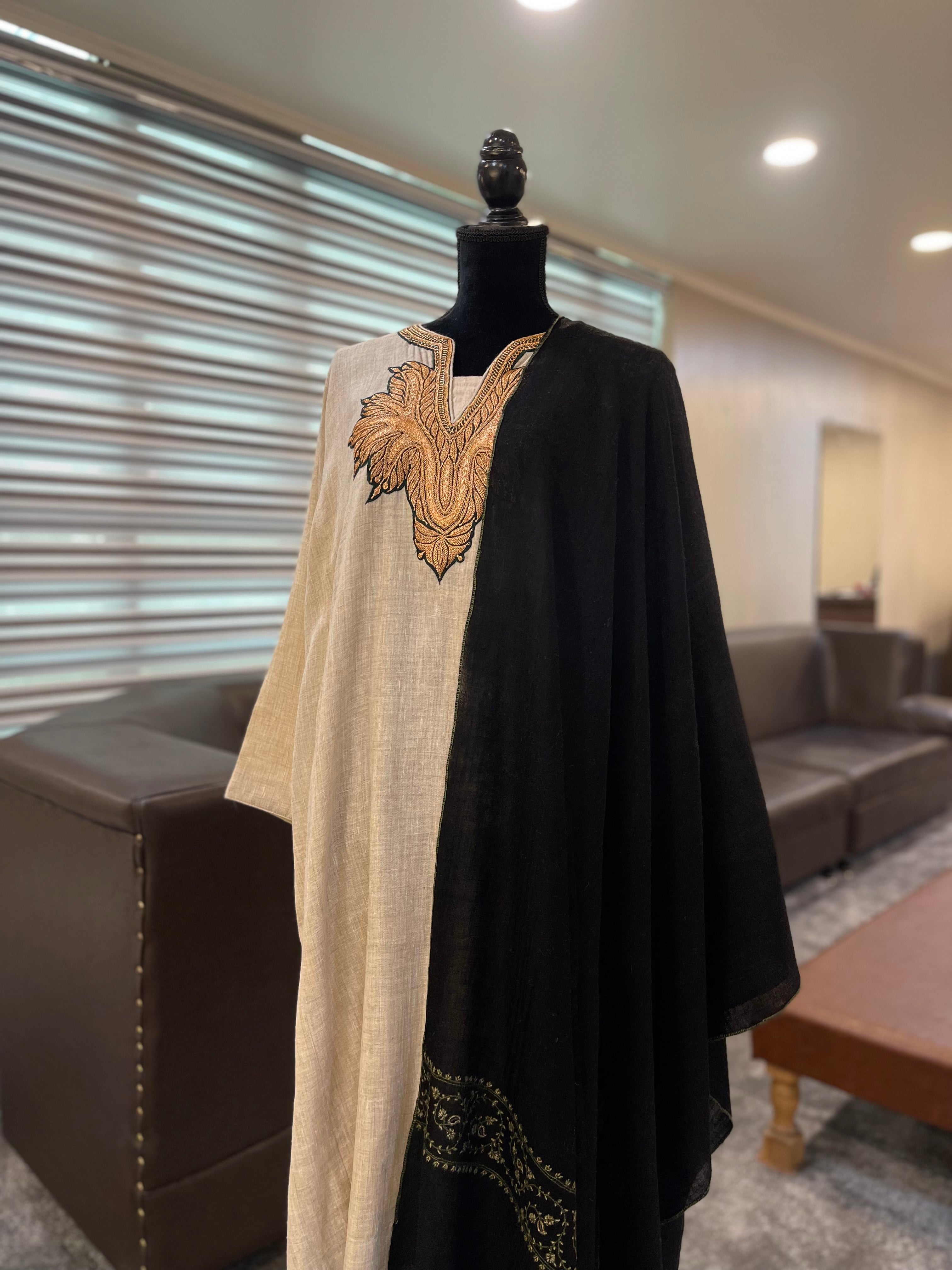 Pashmina blend pheran pwb504