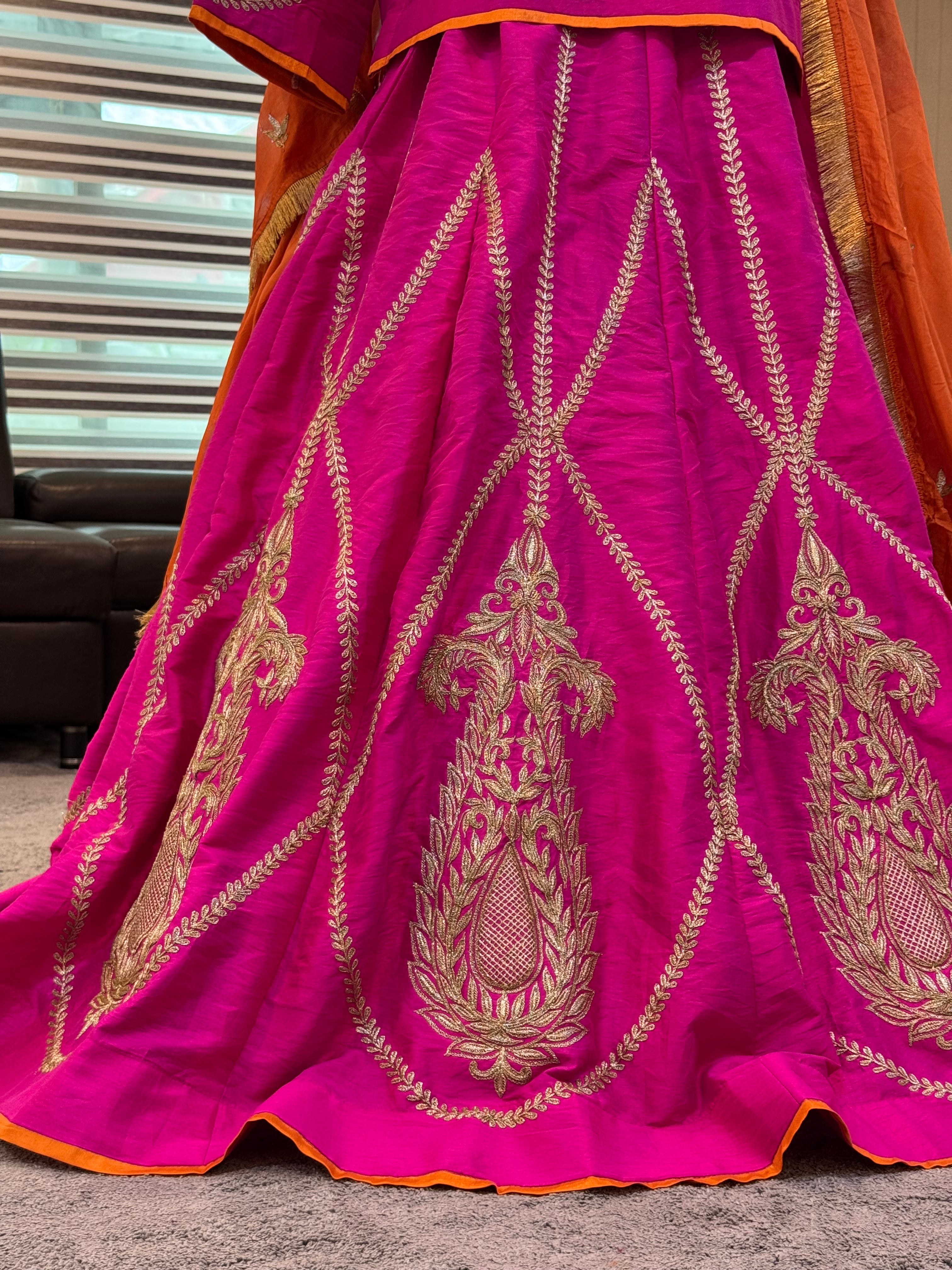 Tillawork lehanga hot pink