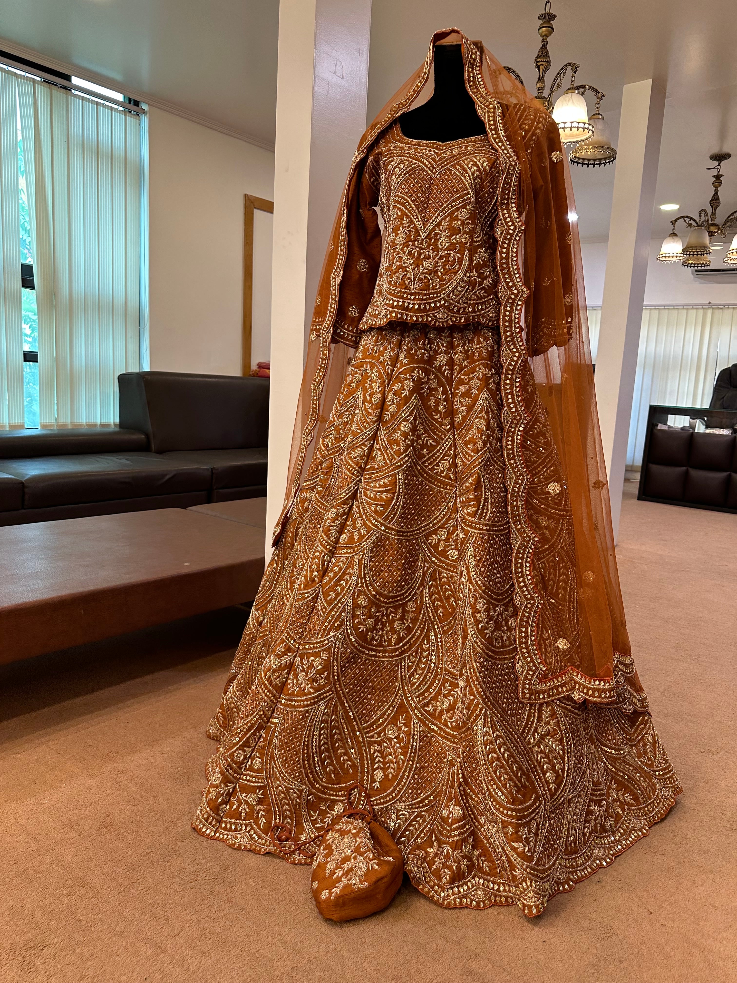 Handembroidered Bridal lehanga