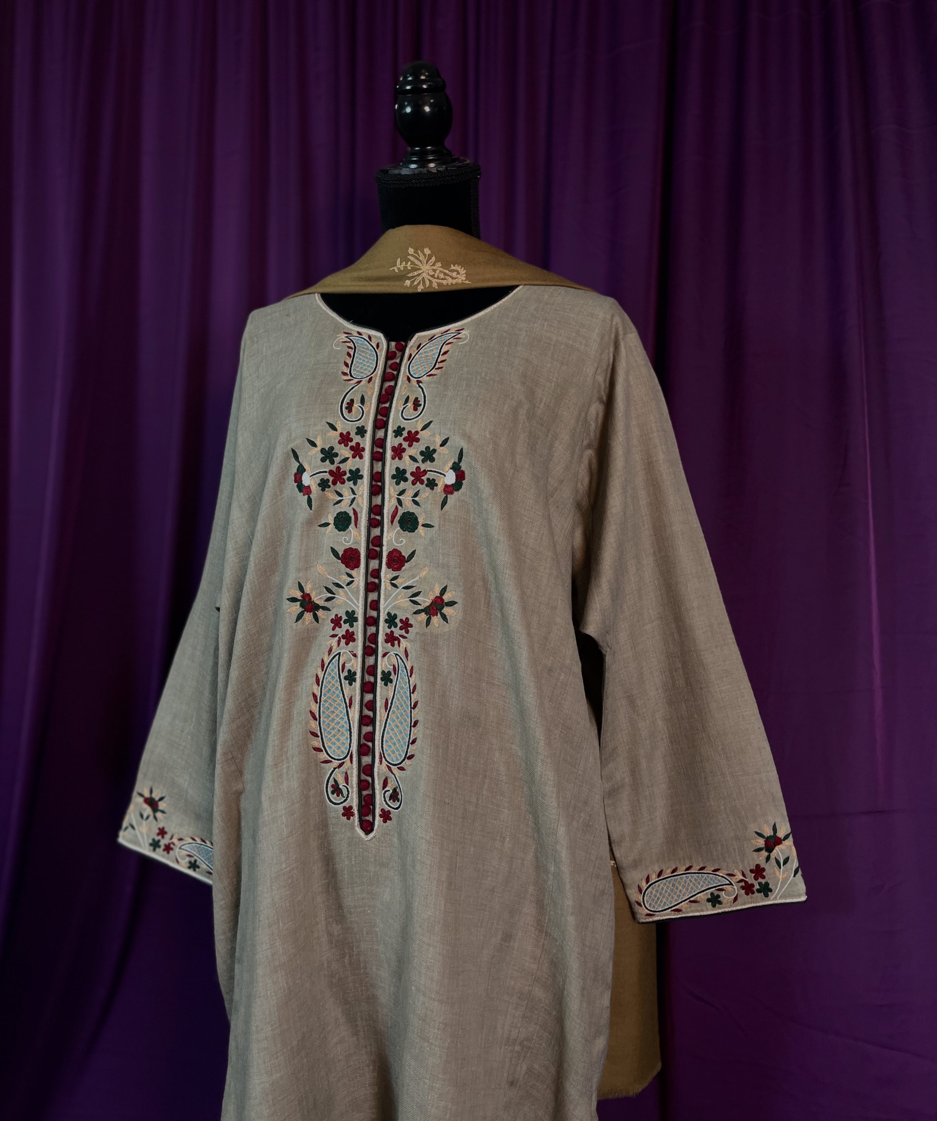 Purepashmina blend pheran set pwb496