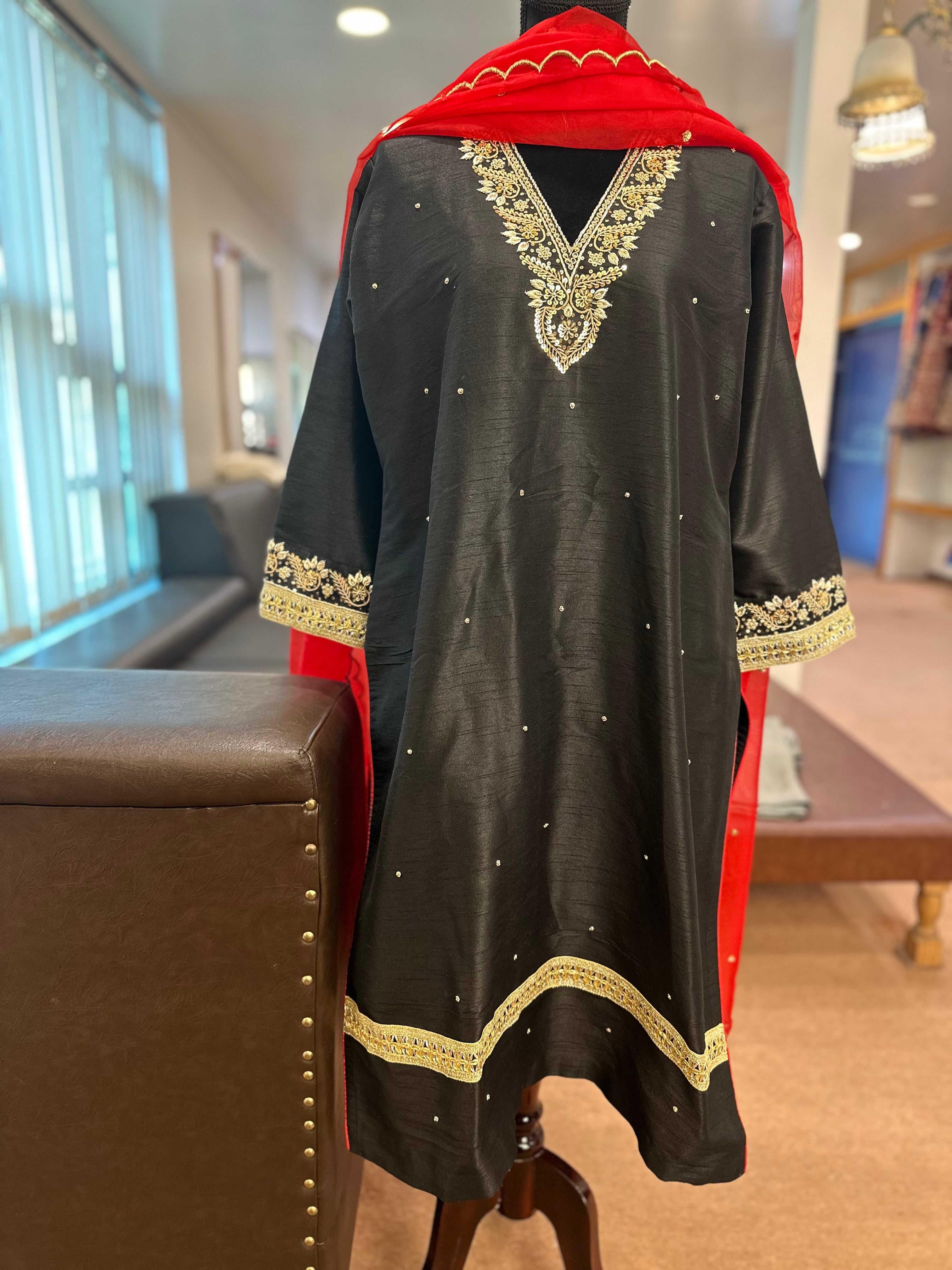 Handembroidered kurta/dupatta pbks792