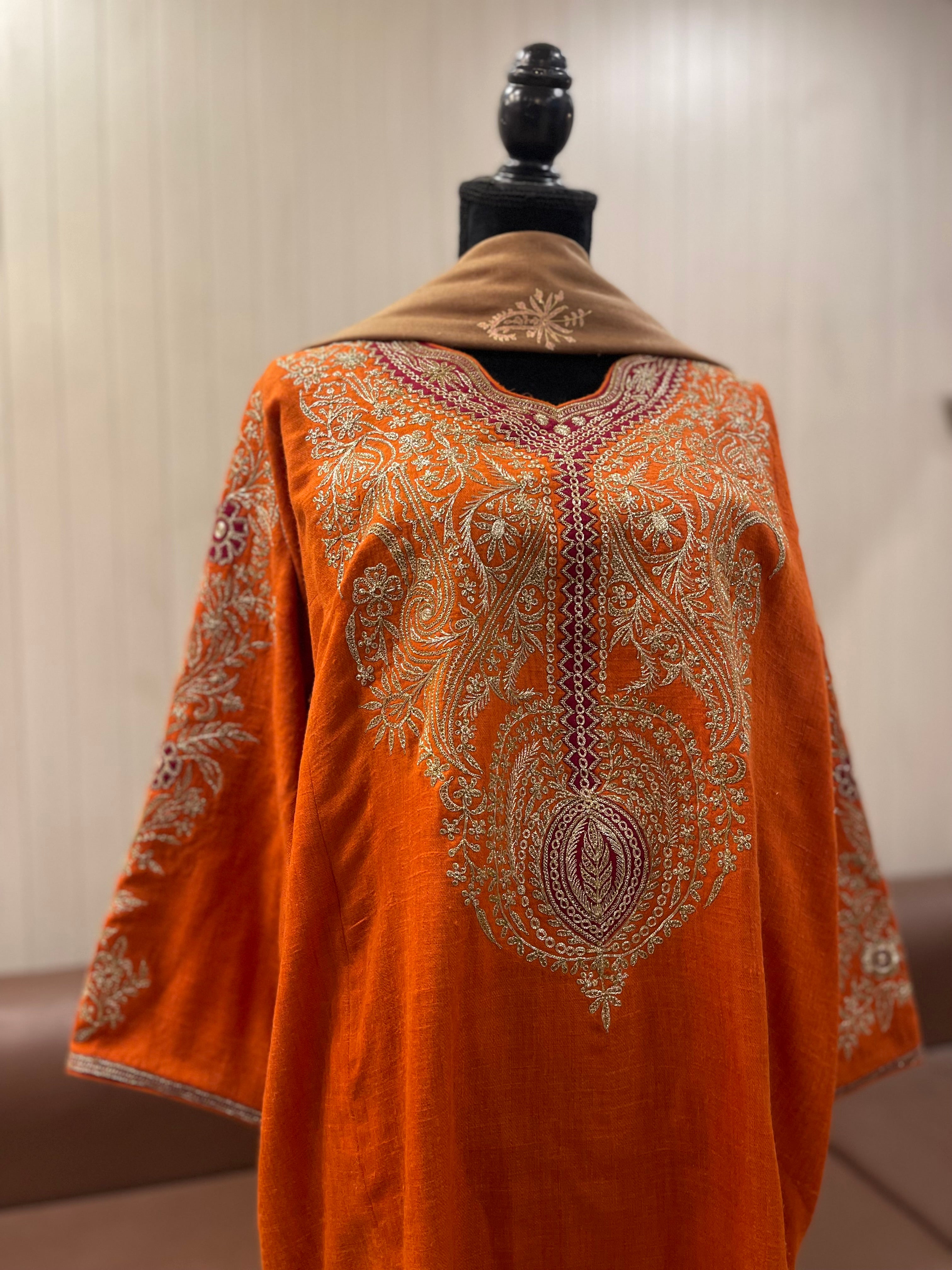 Purepashmina blend pheran set pwb501