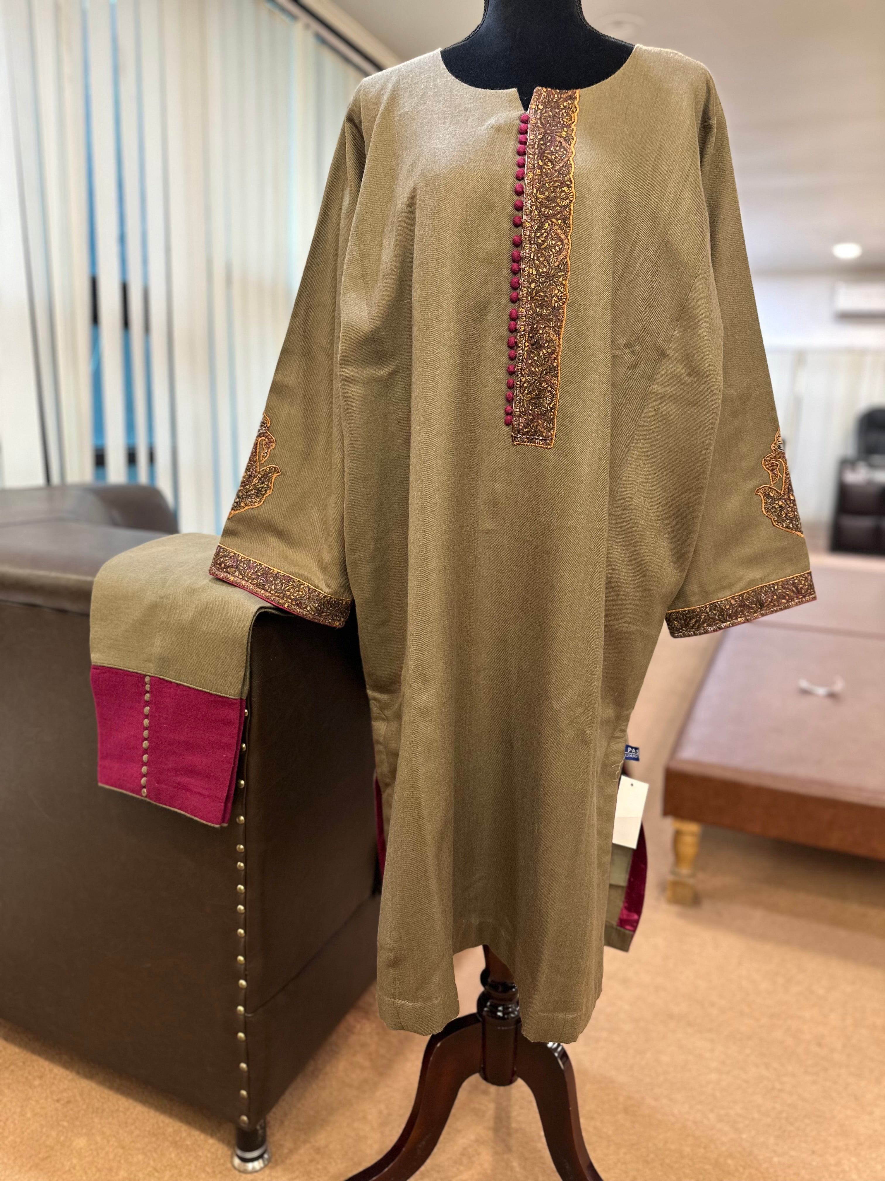 Purepashmina blend pheran set pwb377