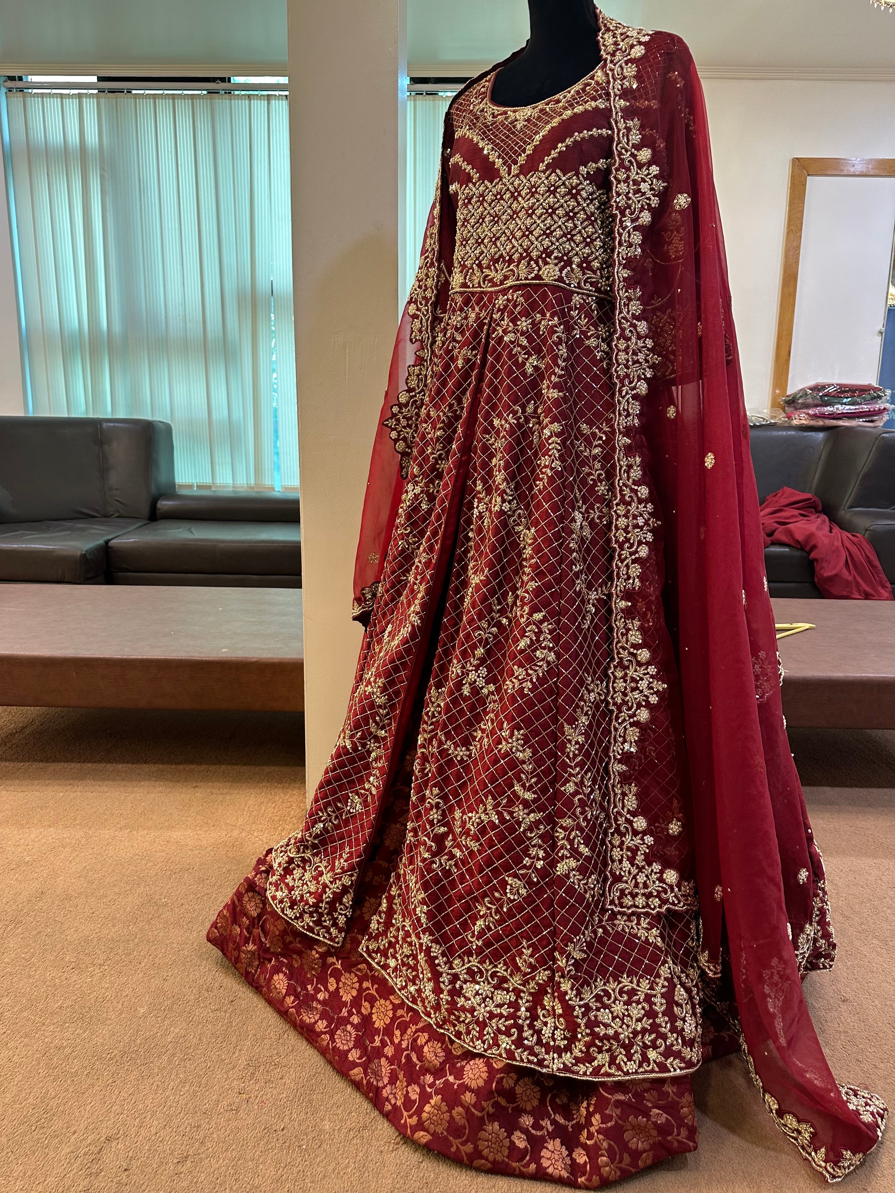 Handembroidered gown