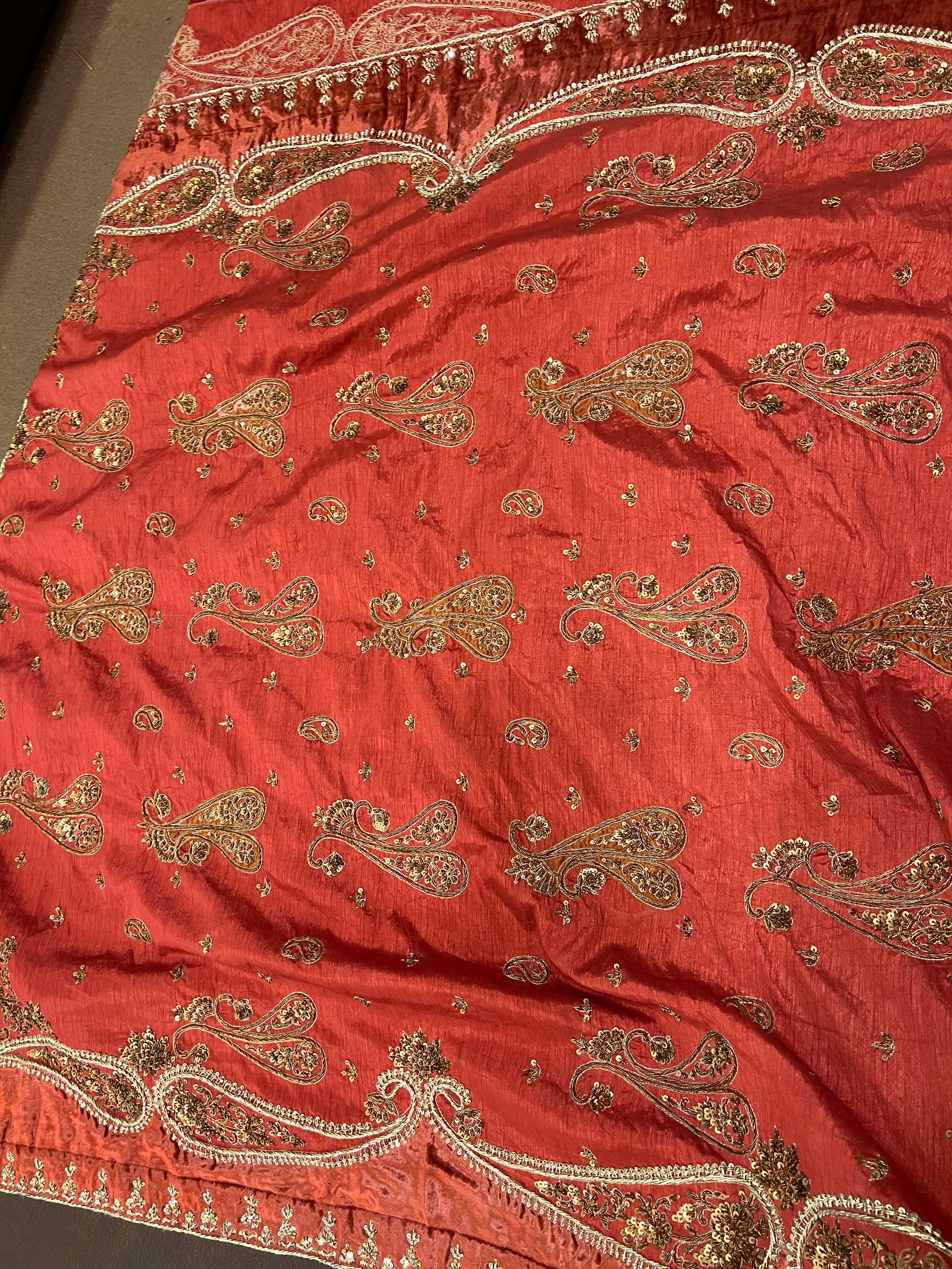 Hand embroidered bridal dress