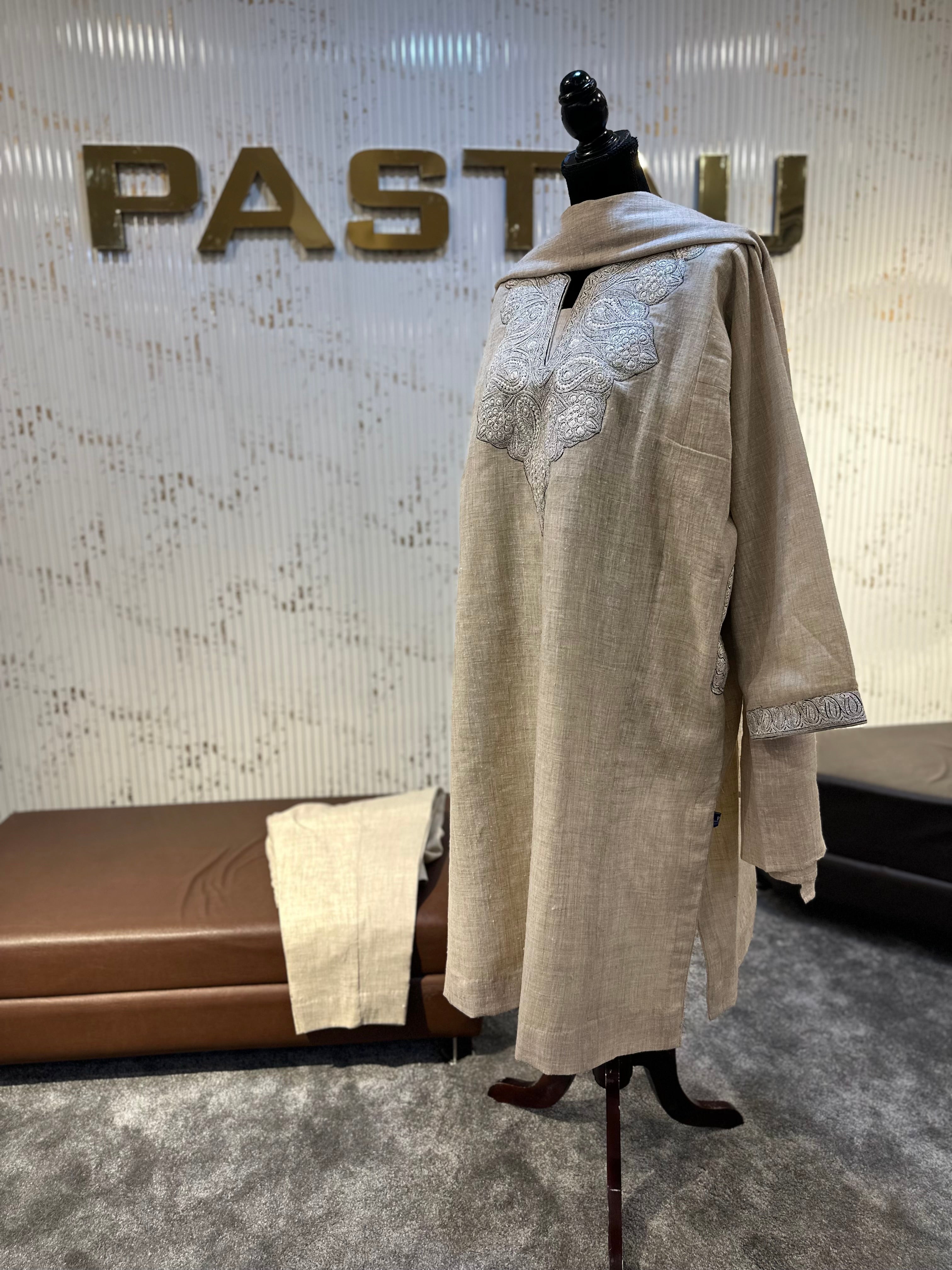 Purepashmina blend 3 pc pheran set pwb522