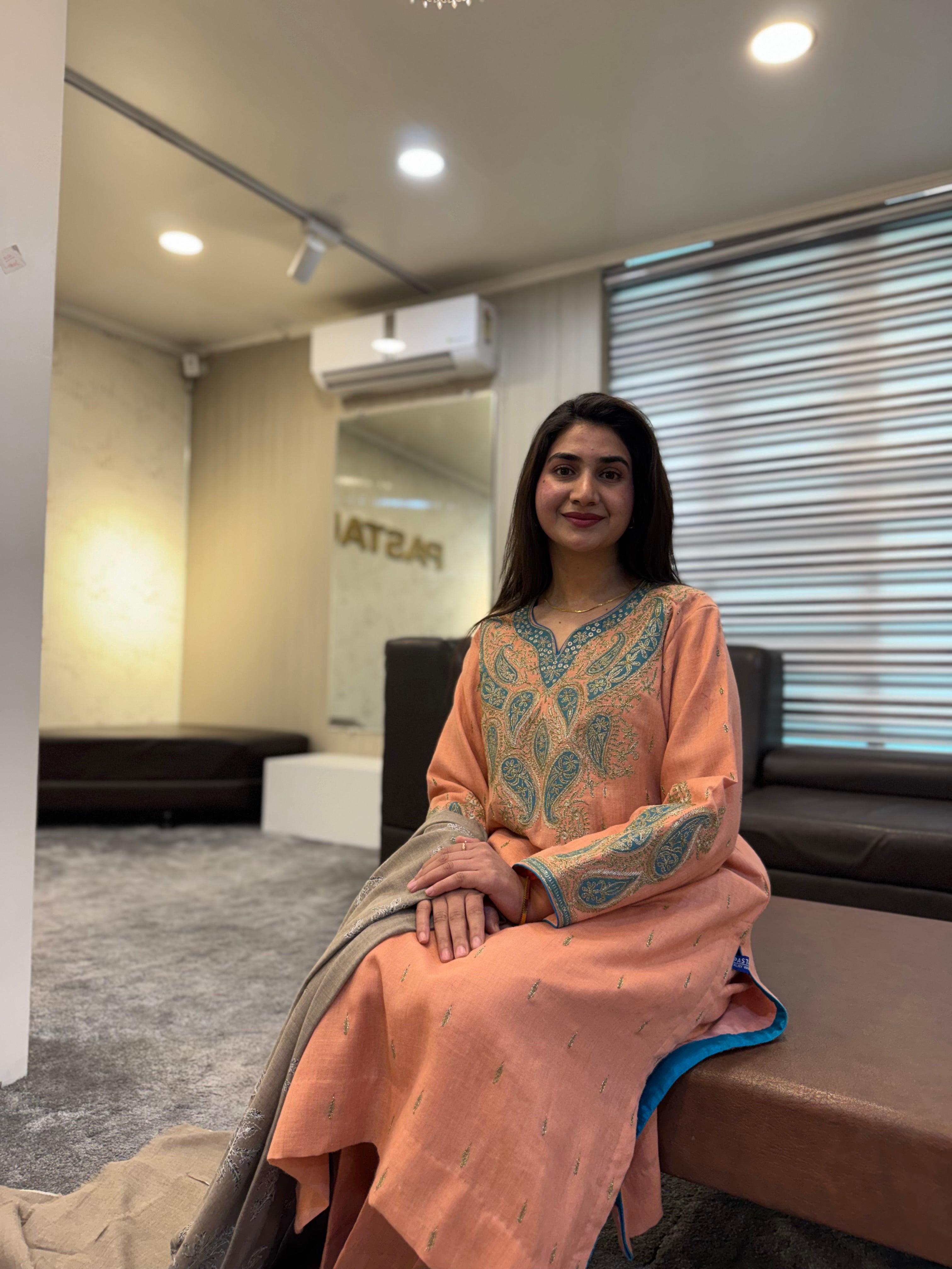 Purepashmina blend 2 piece kurta set pwb571