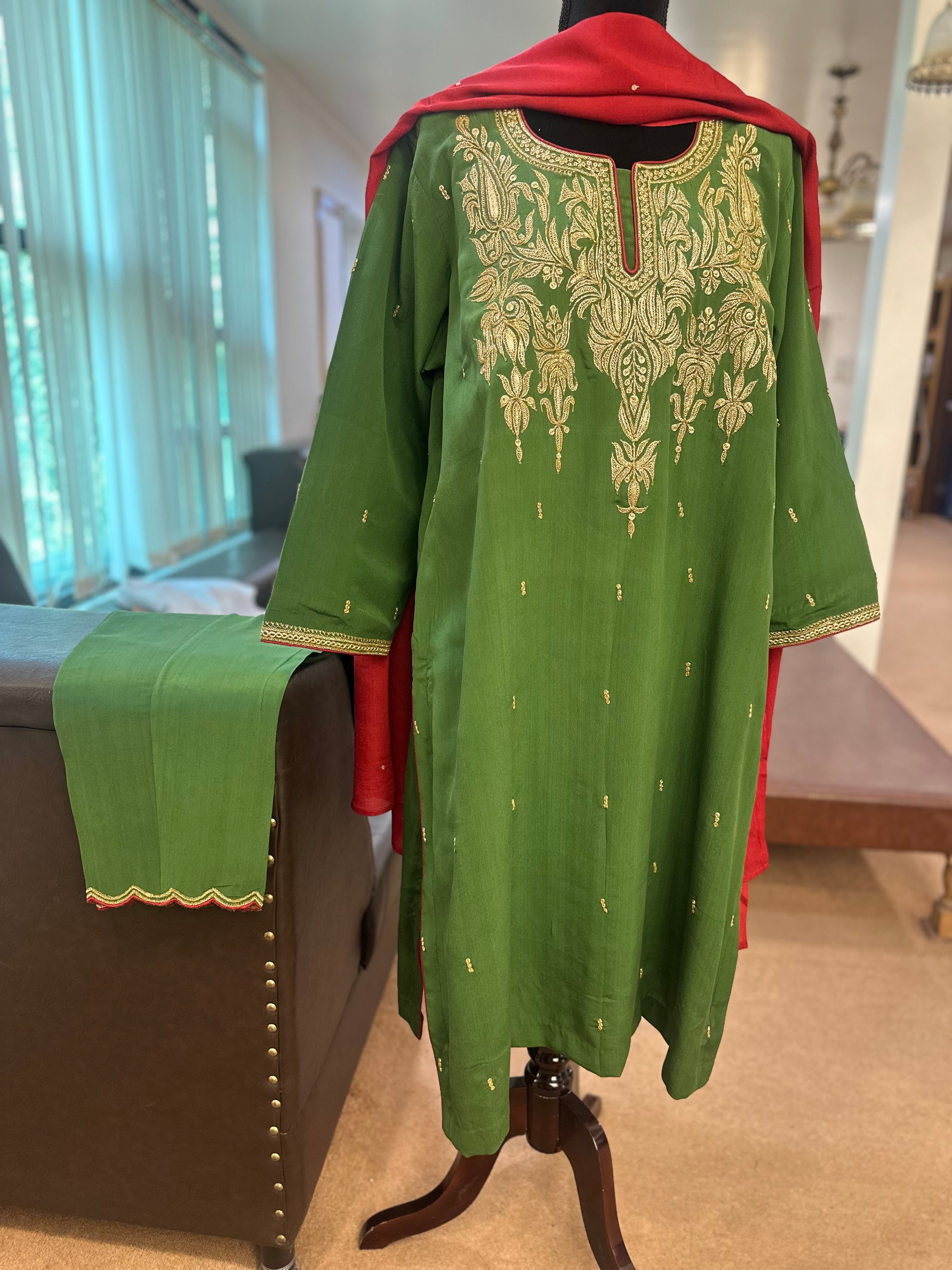 Purecrepe 3 piece kurta set mtks820