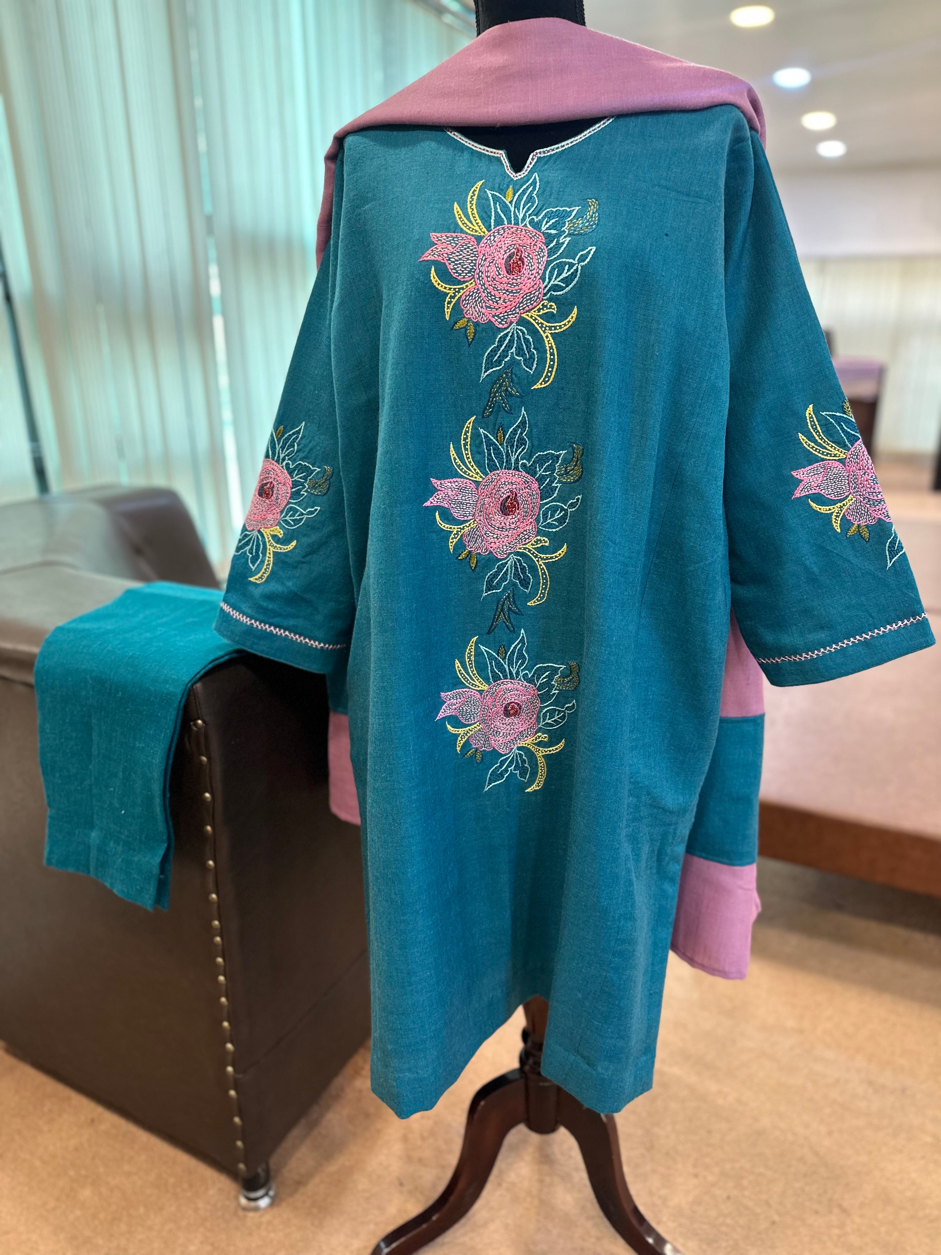 Purepashmina blend 3 piece pheran set pwb493