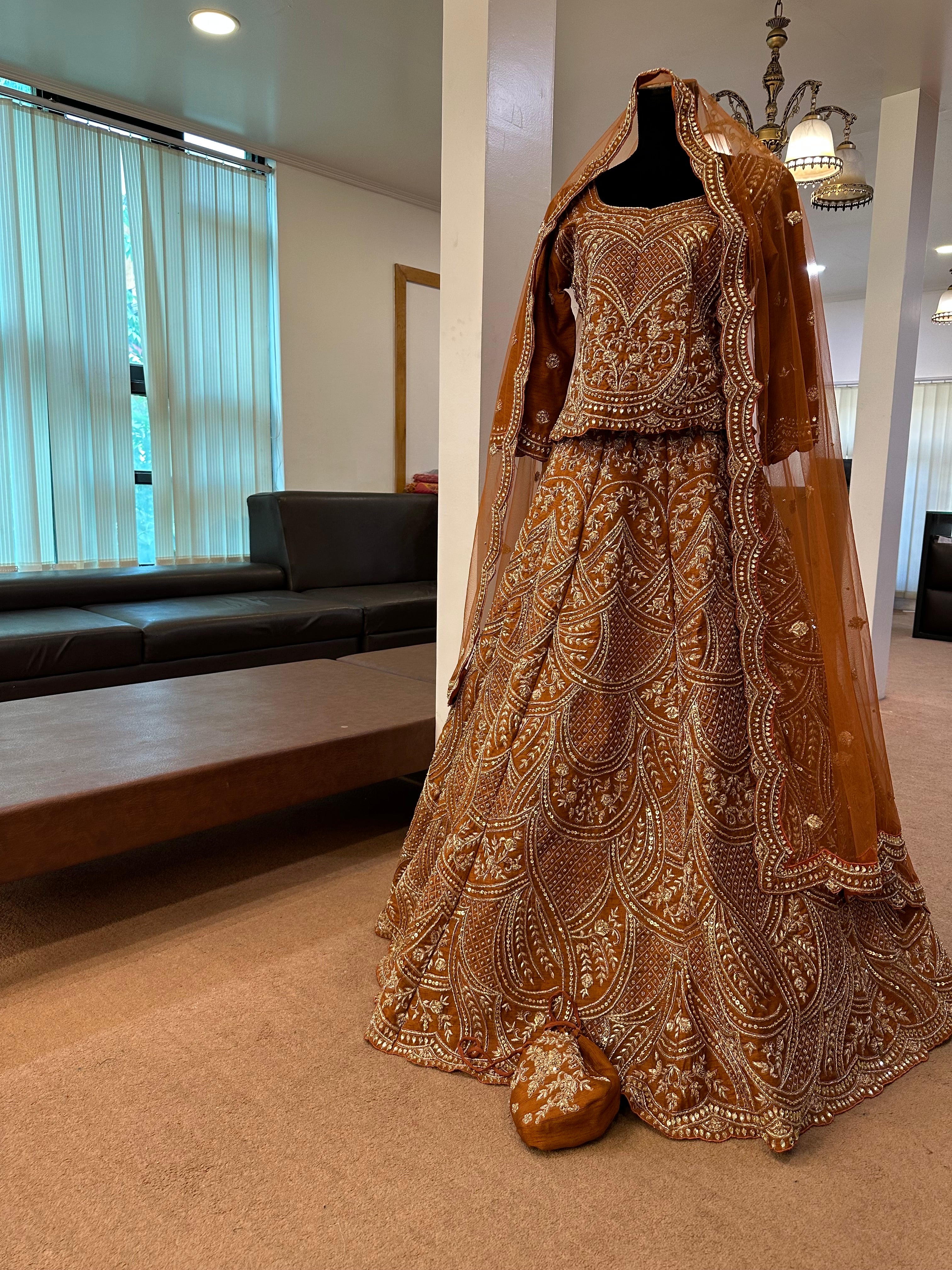 Handembroidered Bridal lehanga