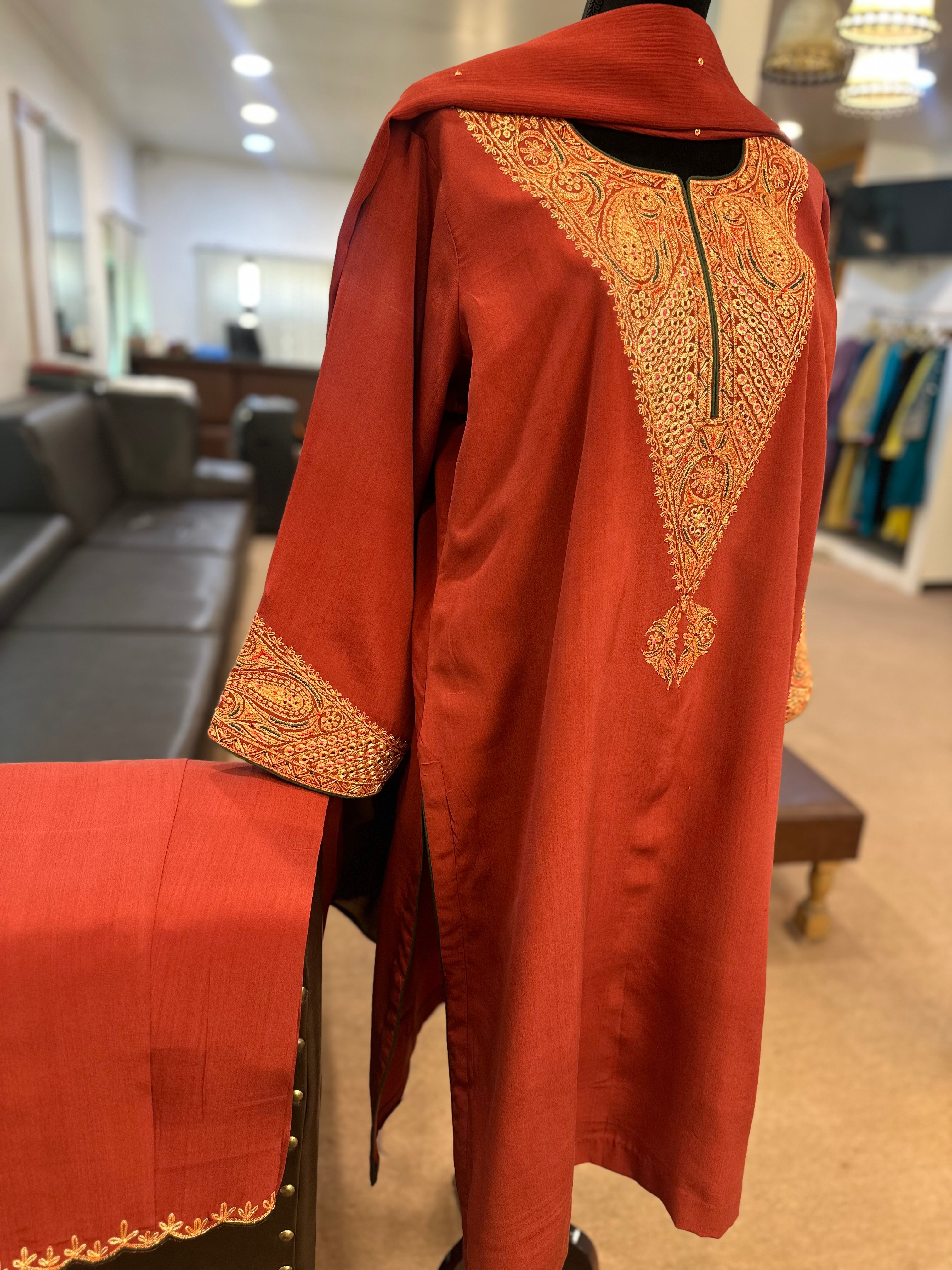 Purepashmina blend kurta set mtks803