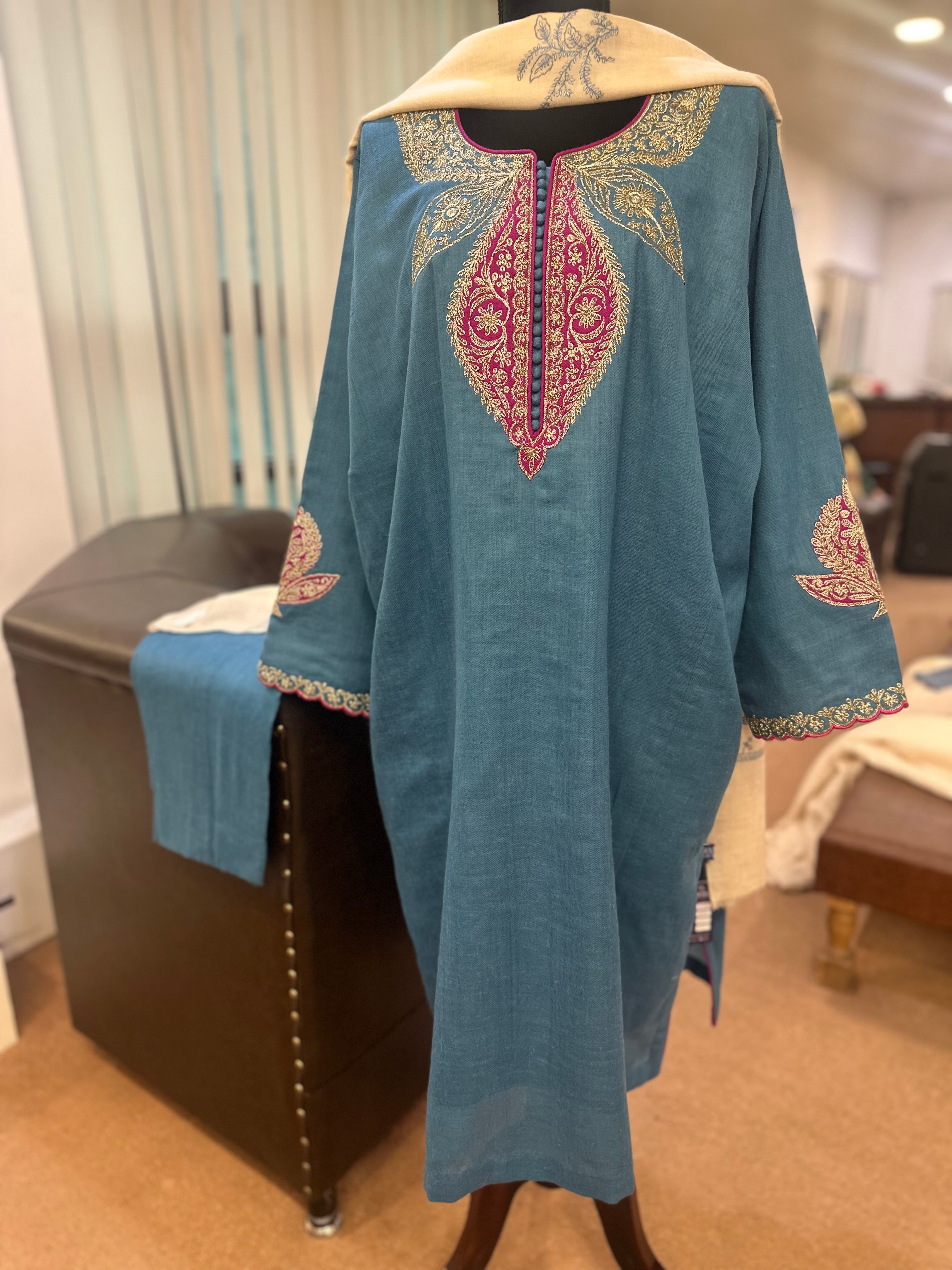 Purepashmina blend pheran set pwb393