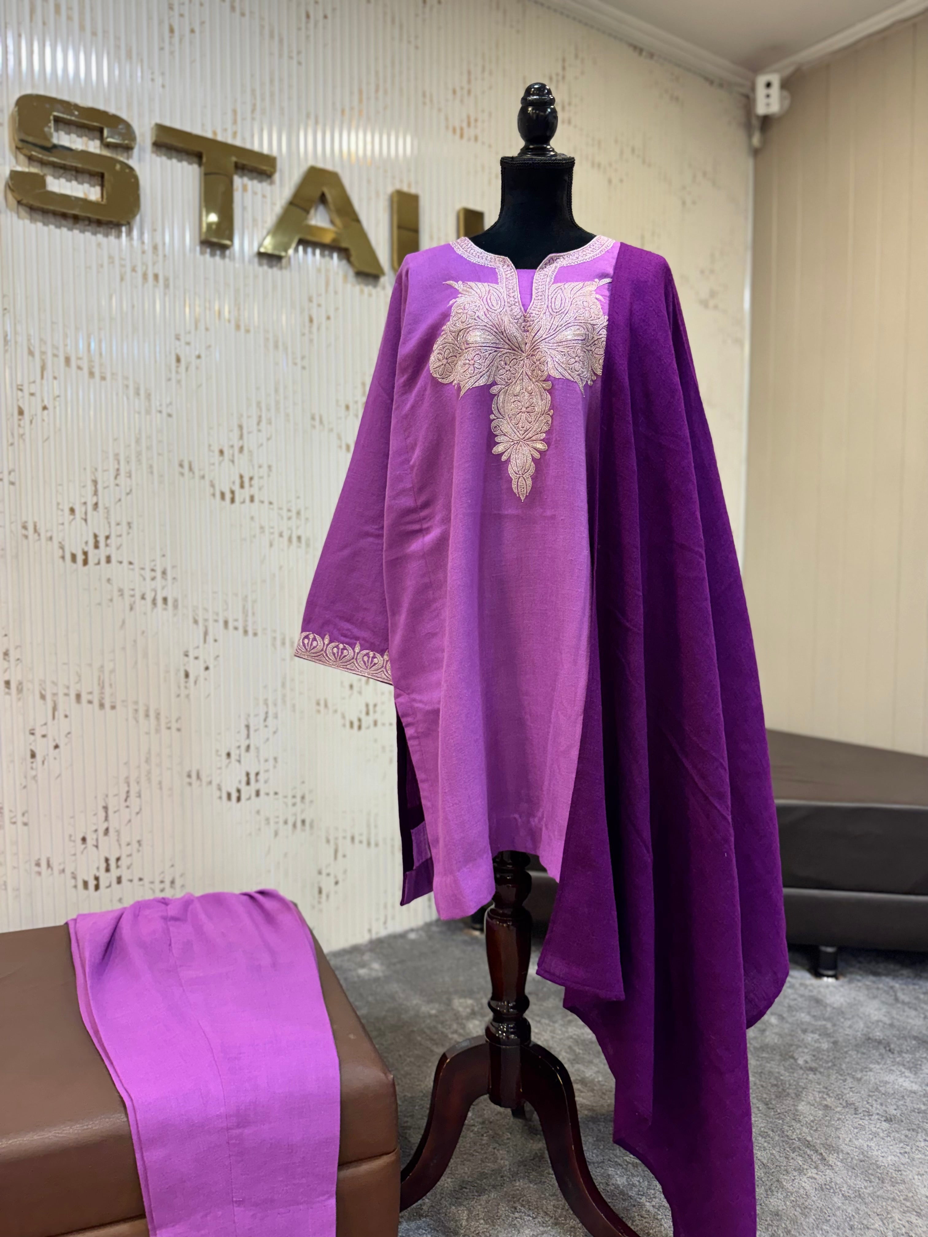 Purepashmina blend pheran set