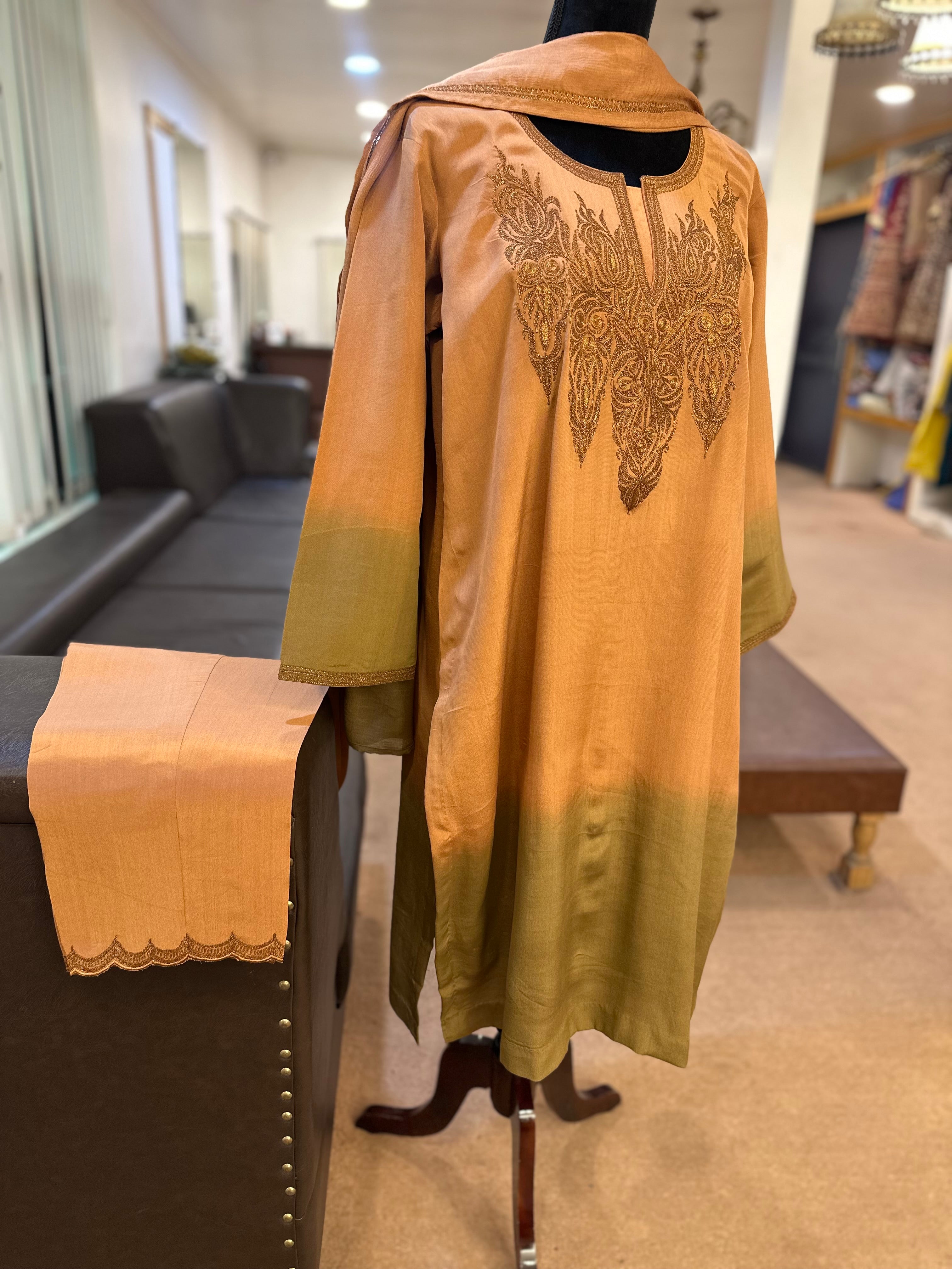 Purecrepe 3 piece kurta set mtks815