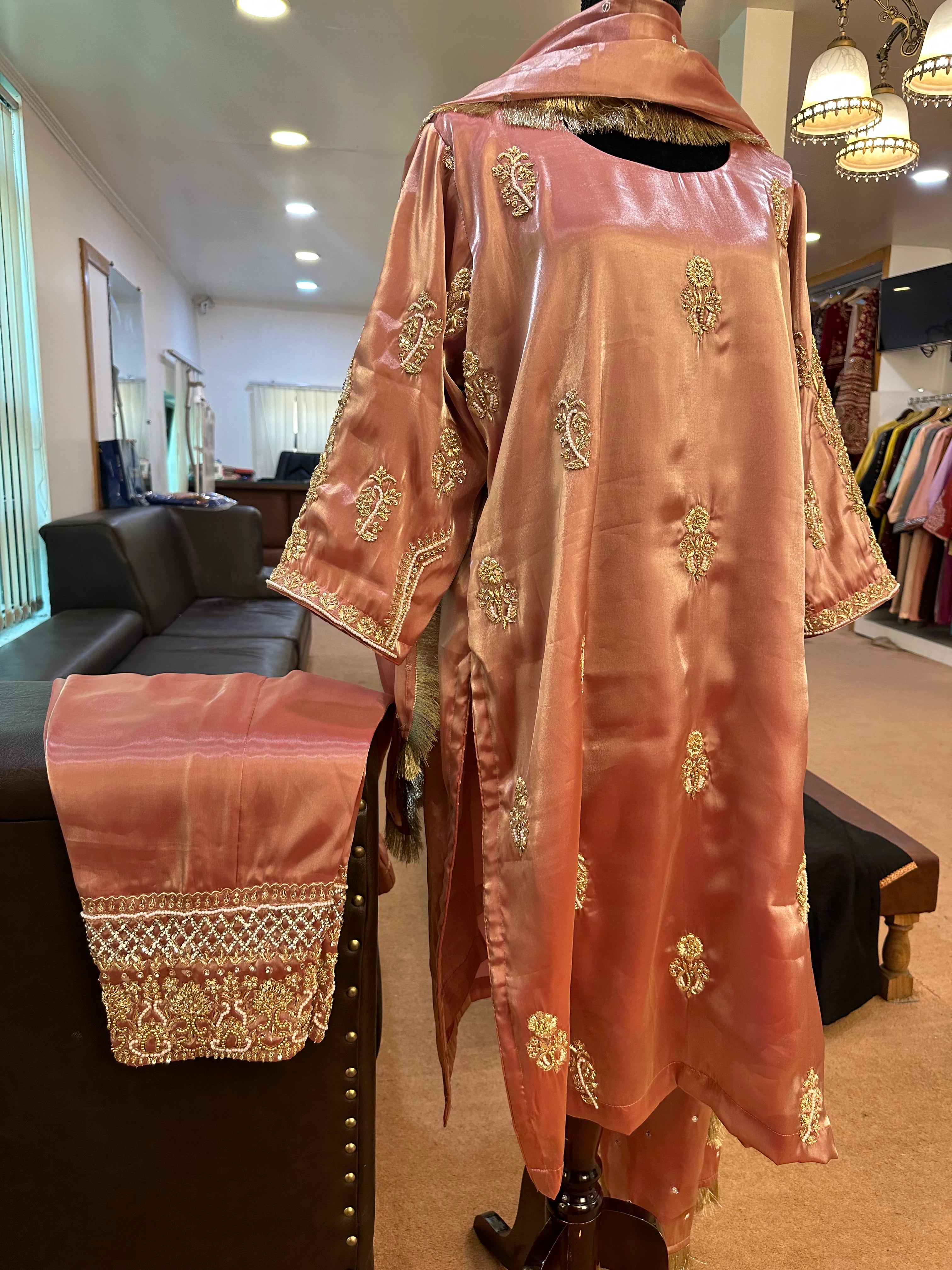 Hand embroidered dress