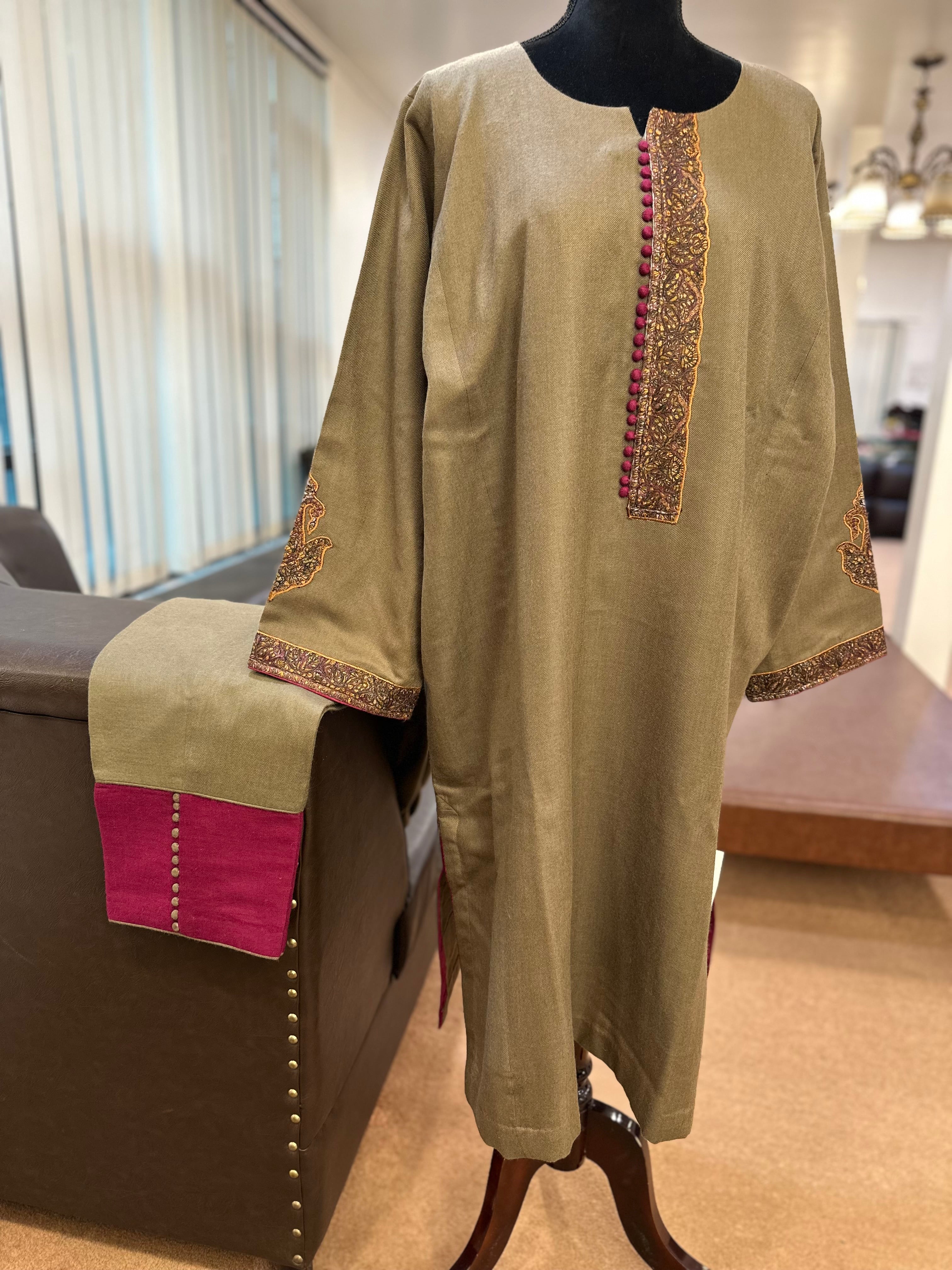 Purepashmina blend pheran set pwb377