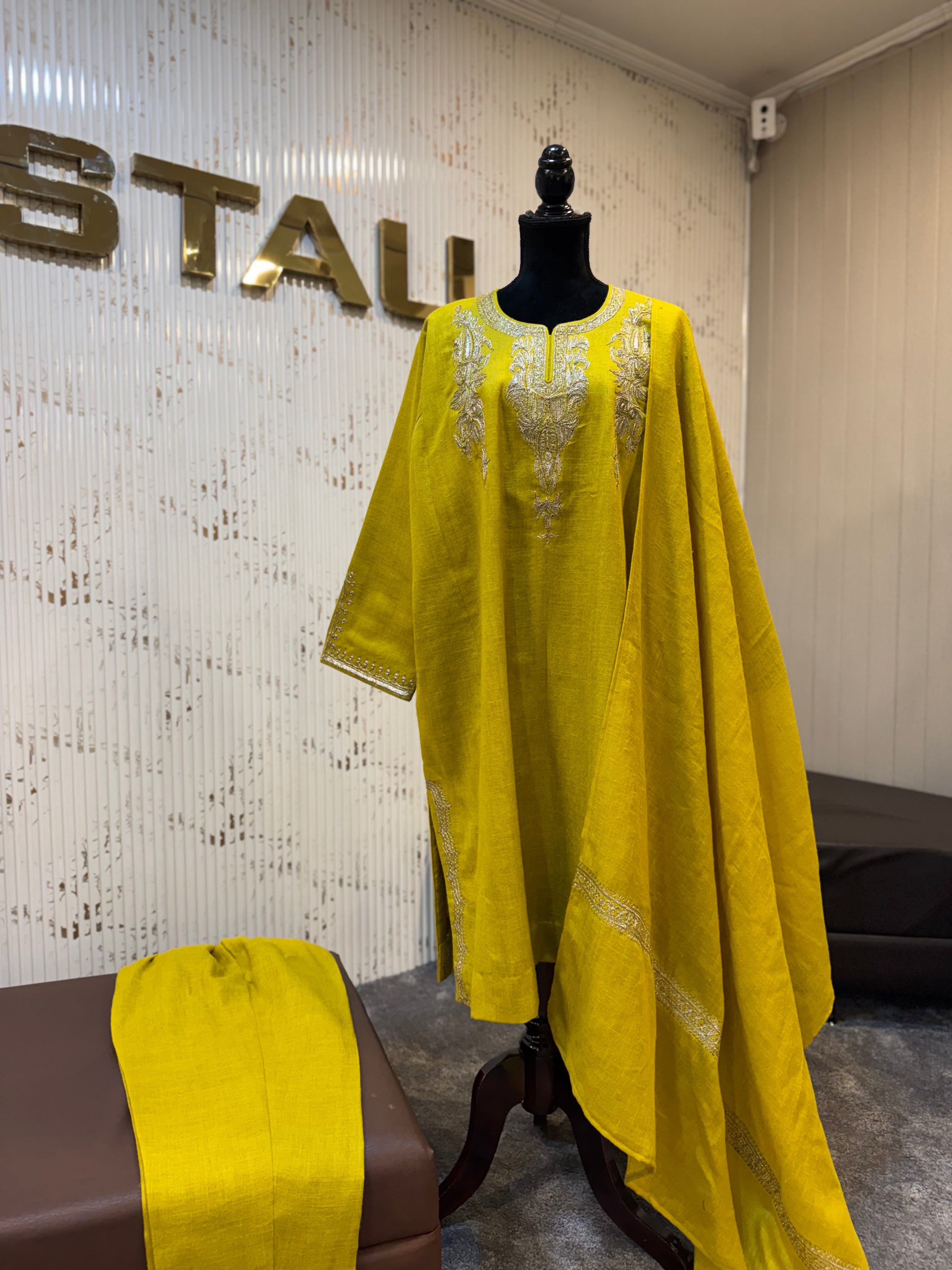 Purepashmina blend pheran set