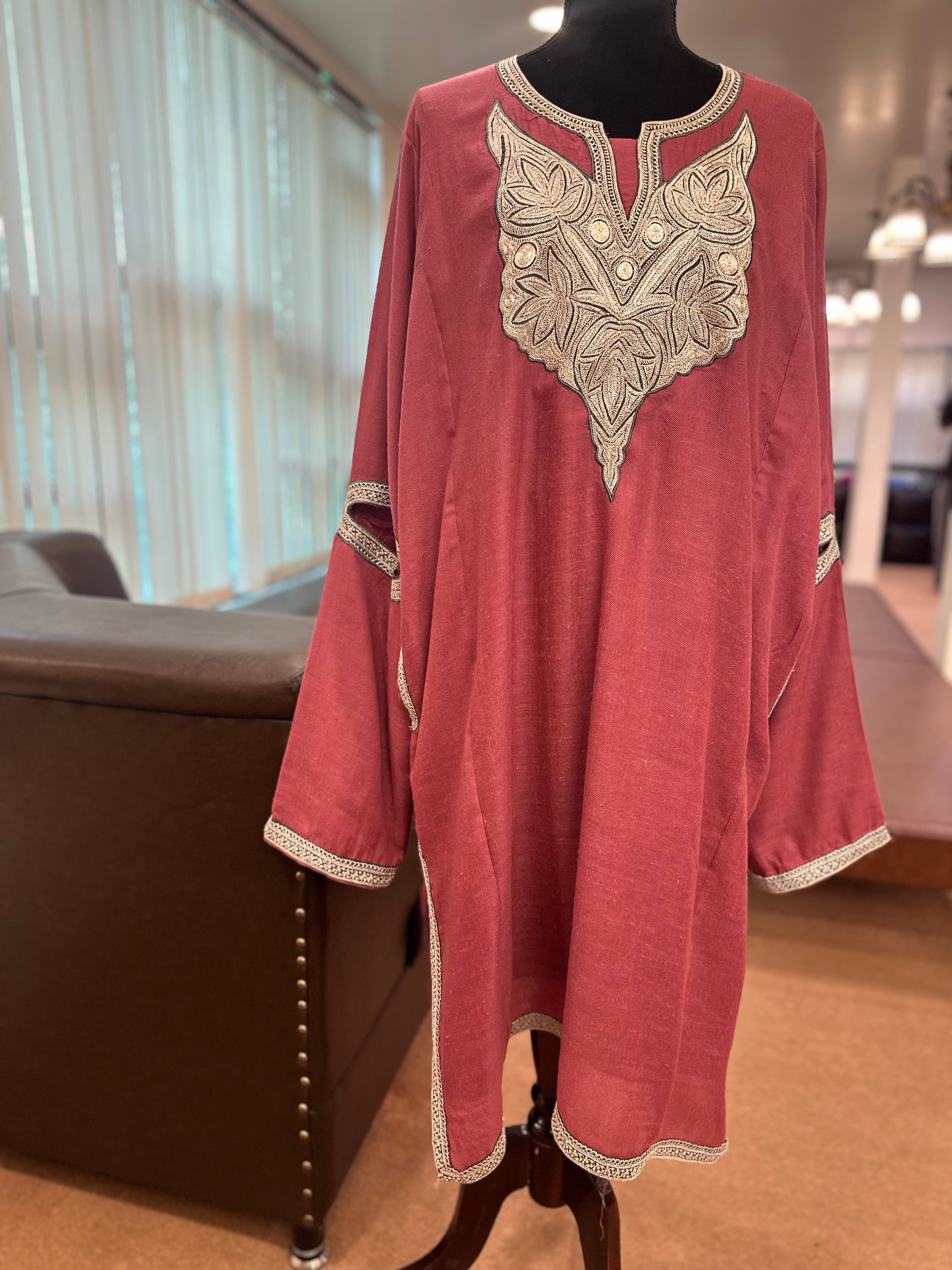 Handtilla purepashmina Qorab pheran pwb325