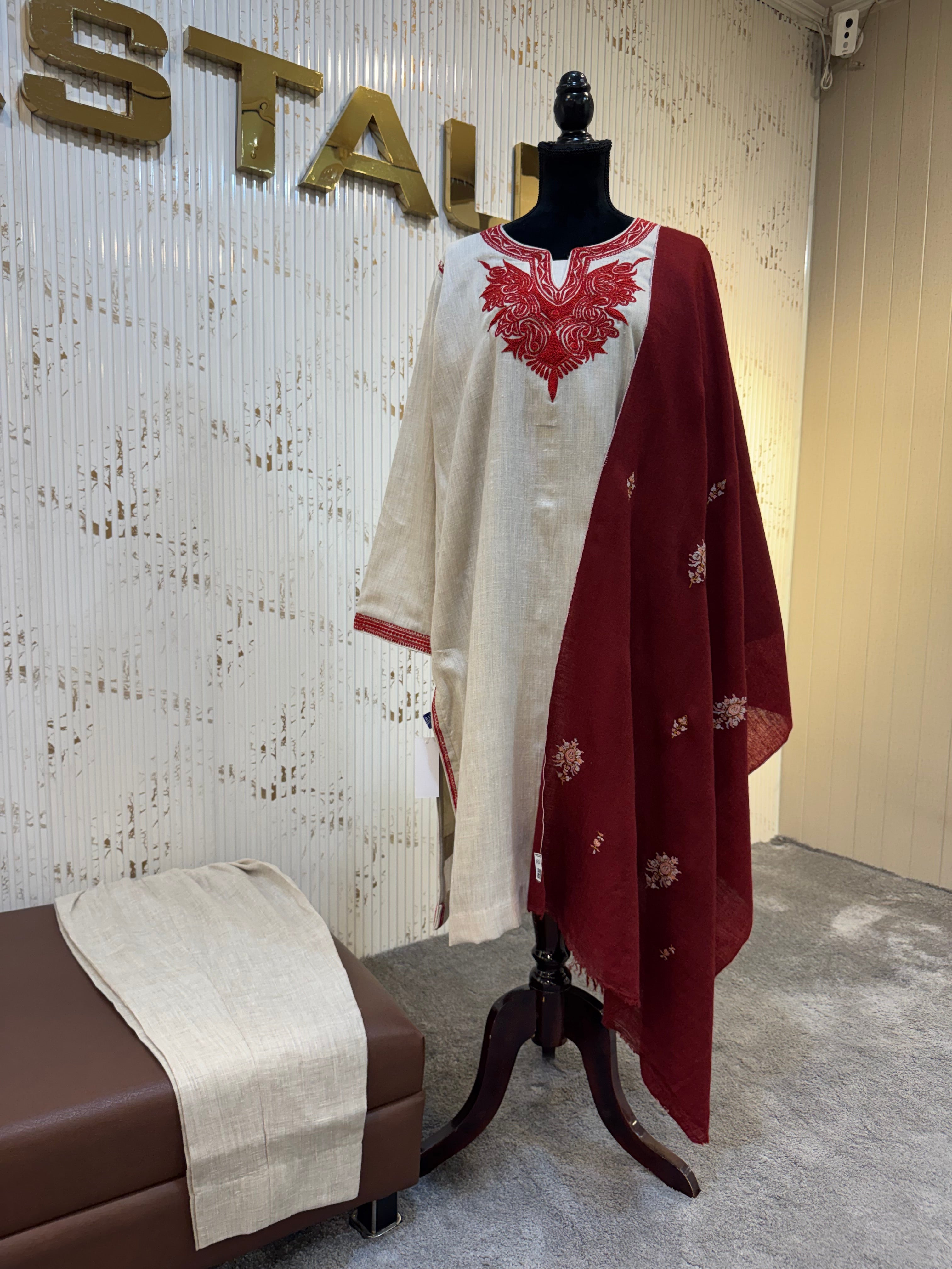 Purepashmina blend kurta set pwb607