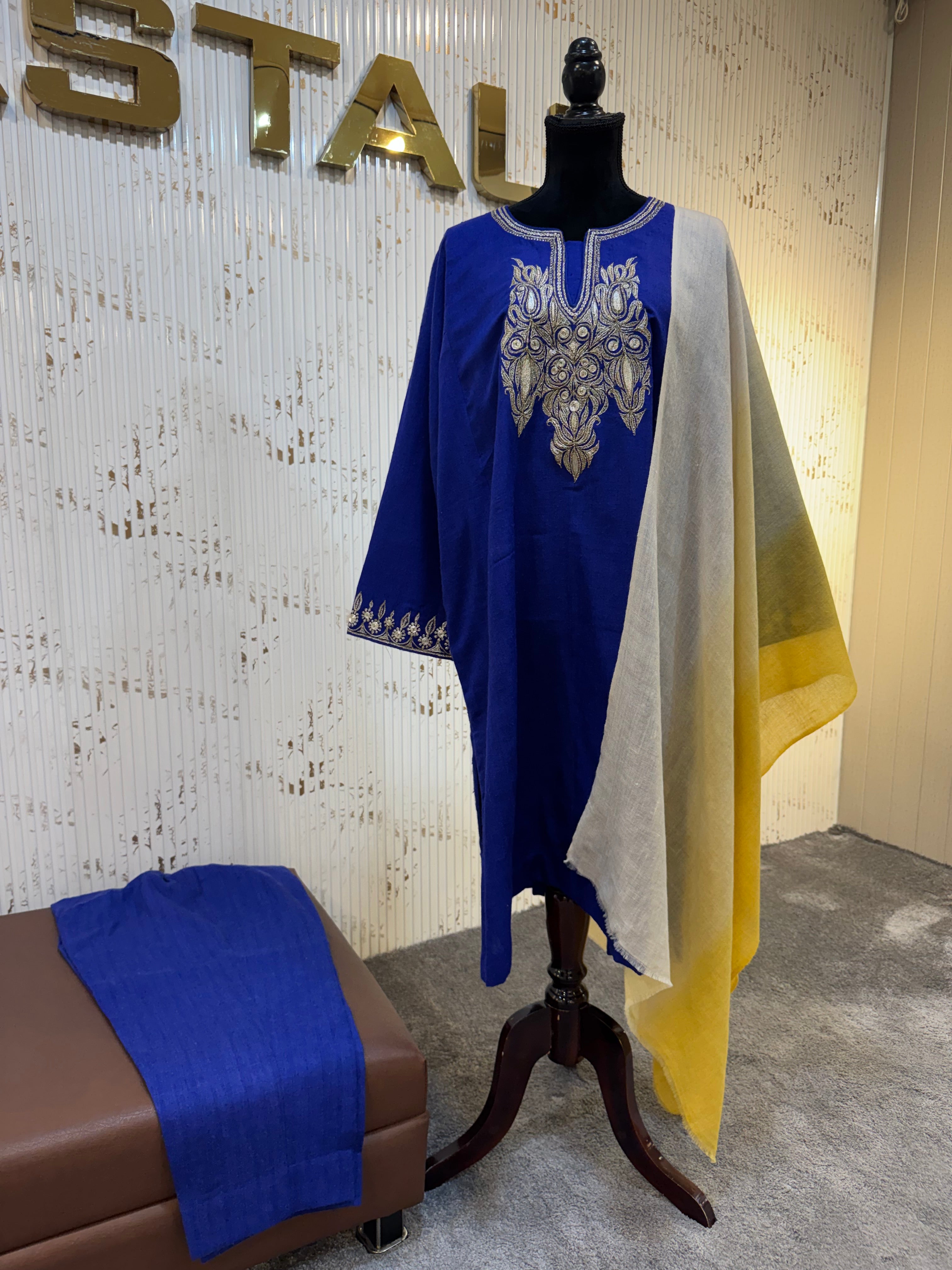 Purepashmina blend pheran pwb610