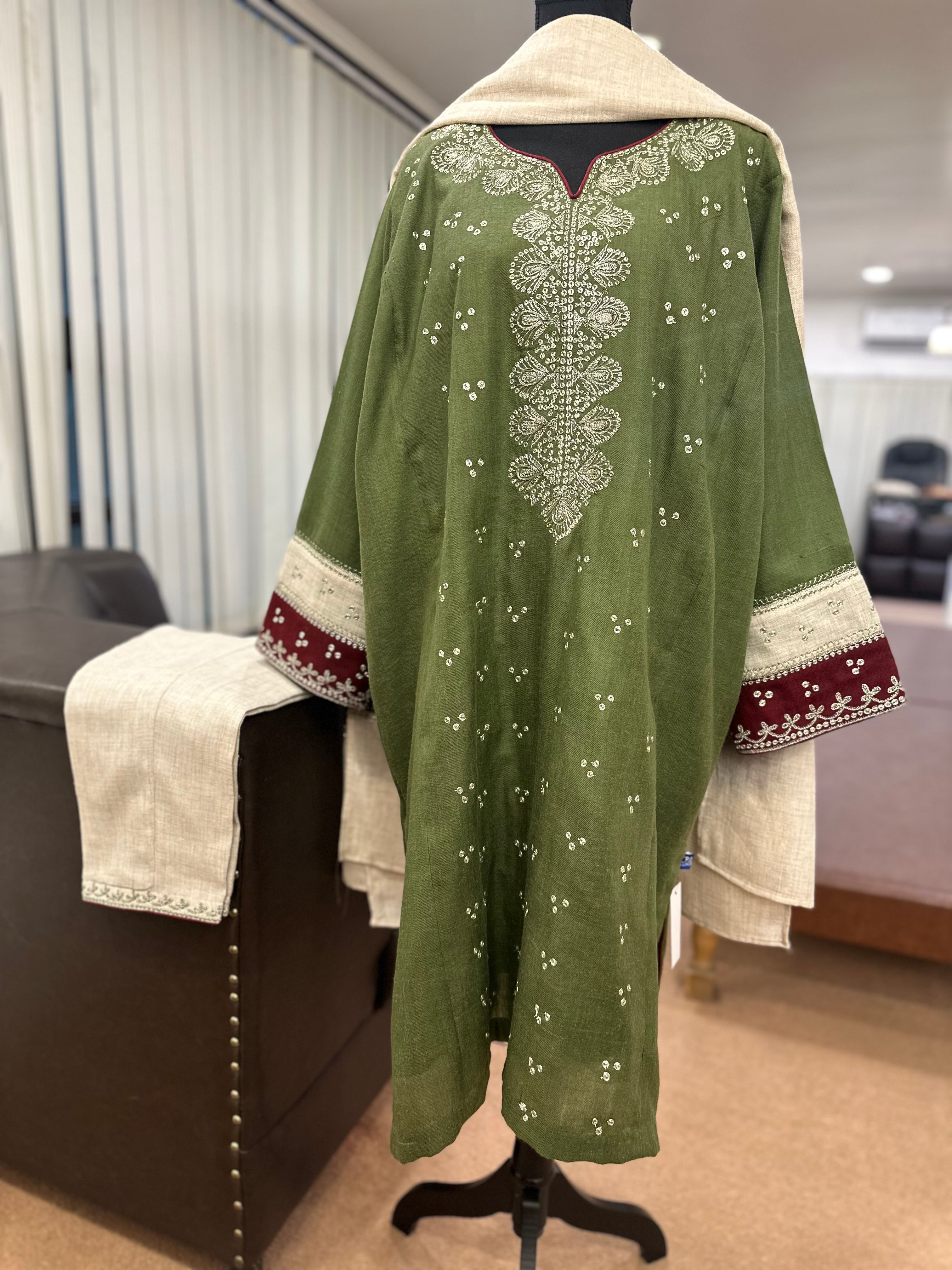 Purepashmina blend pheran set pwb374