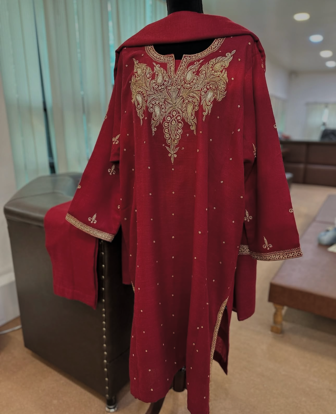 Purepashmina blend pheran set