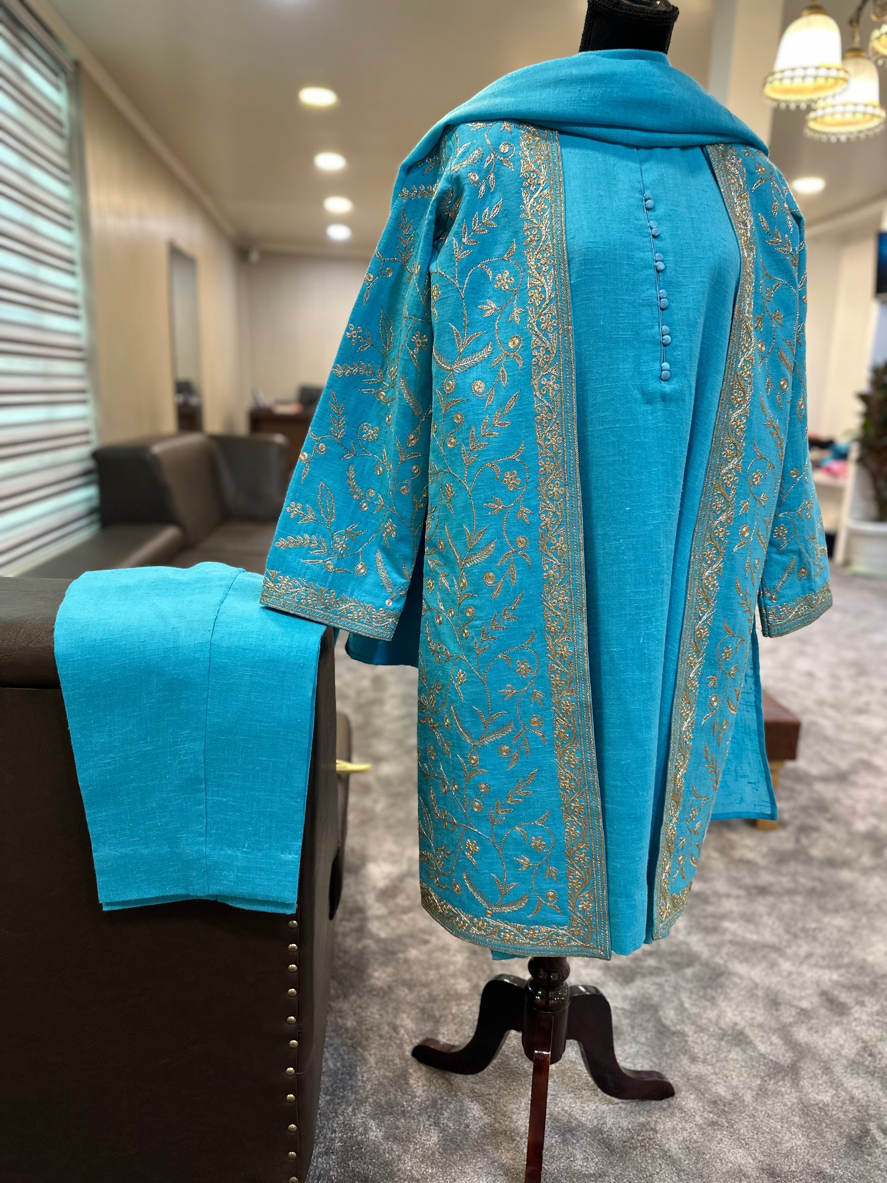 Purepashmina blend jacket set 4 piece