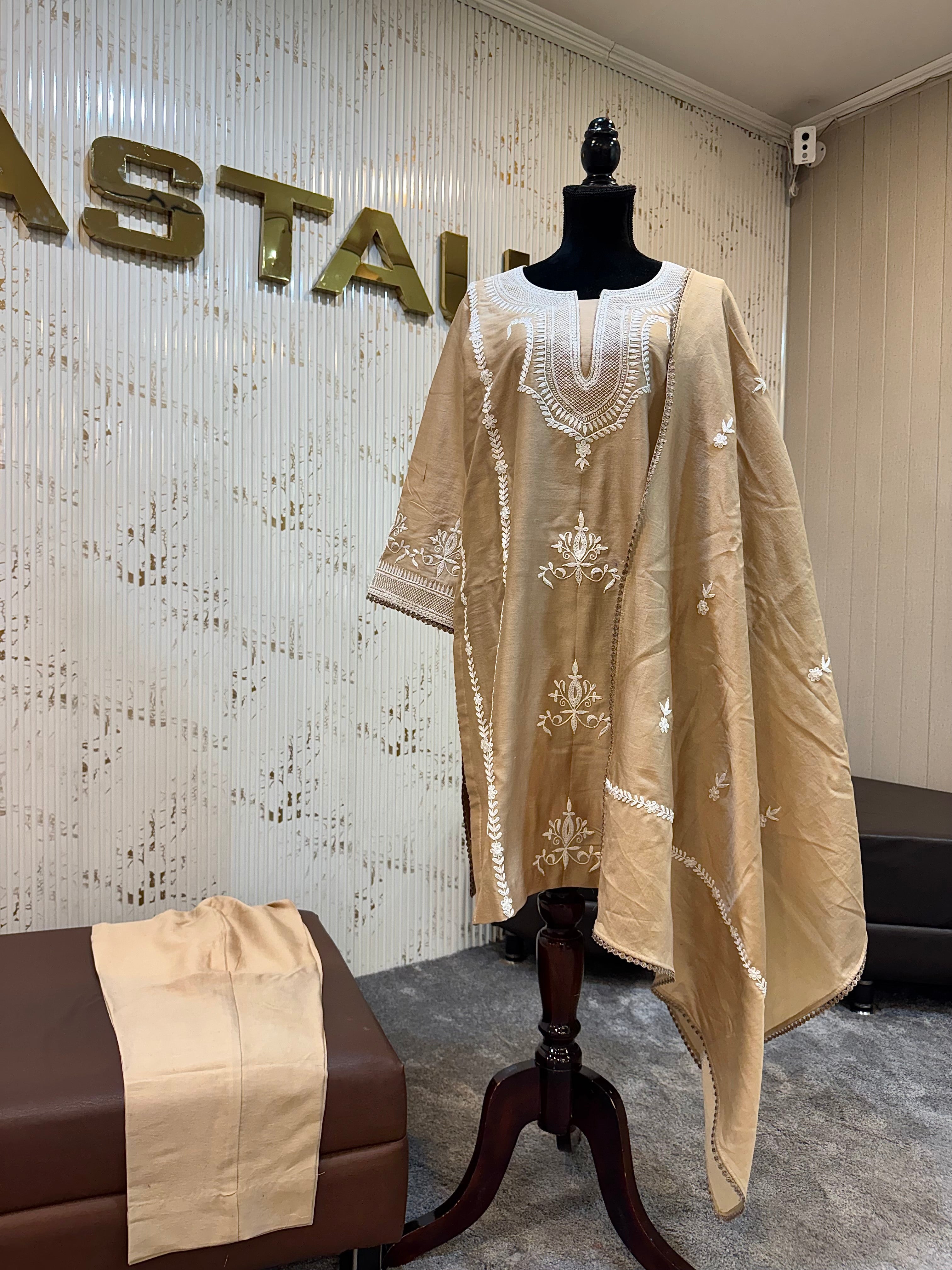 Mul chanderi cotton 3 pc
