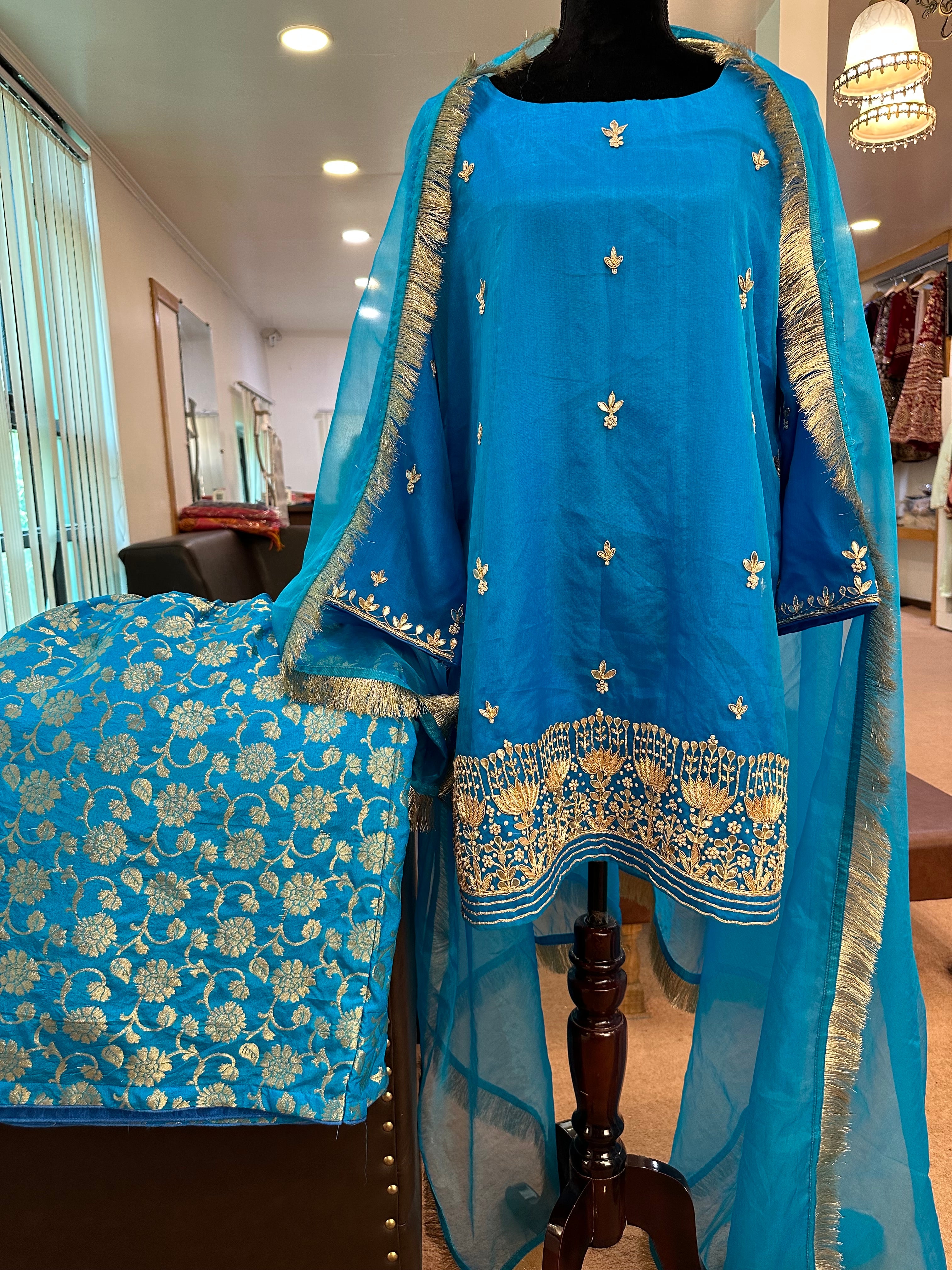 Handwork gharara set