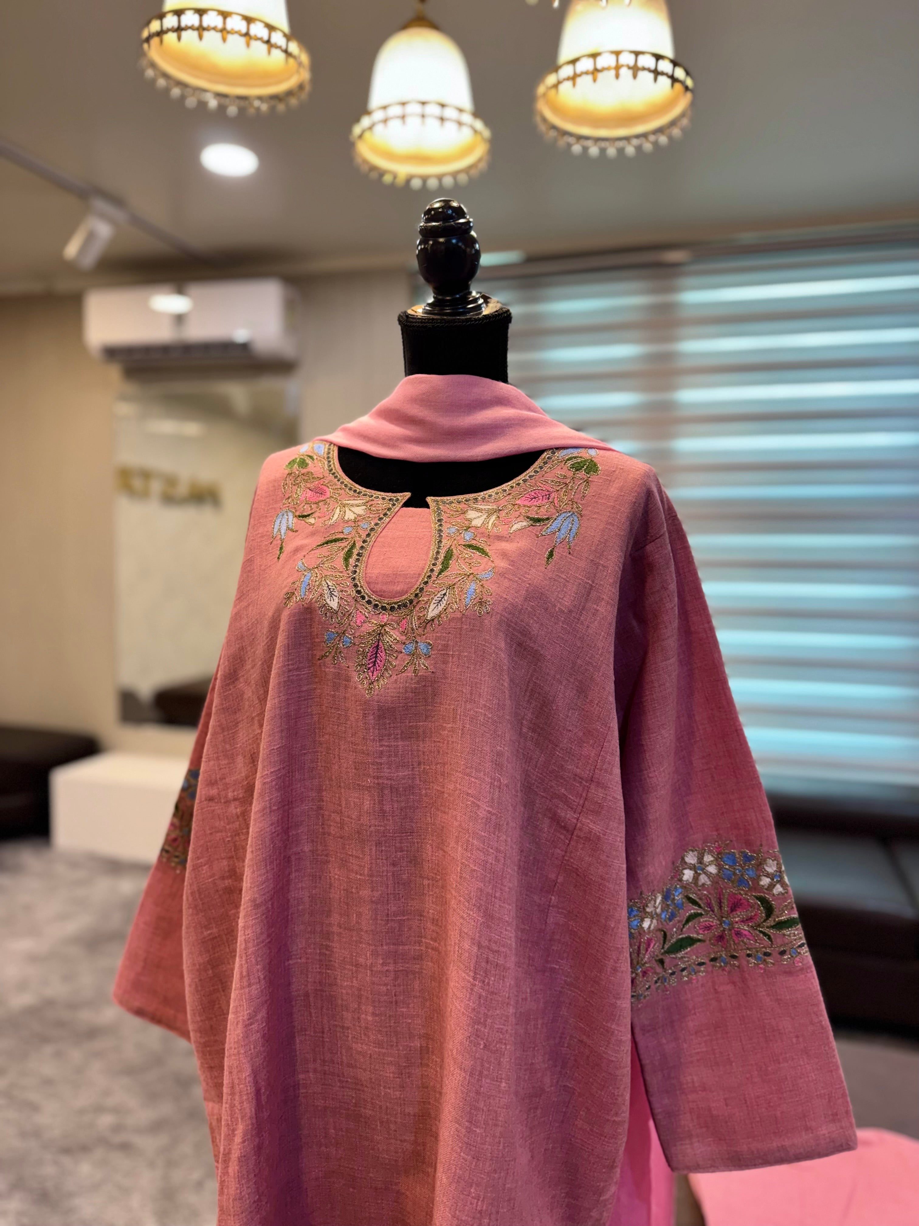 Purepashmina blend kurta set