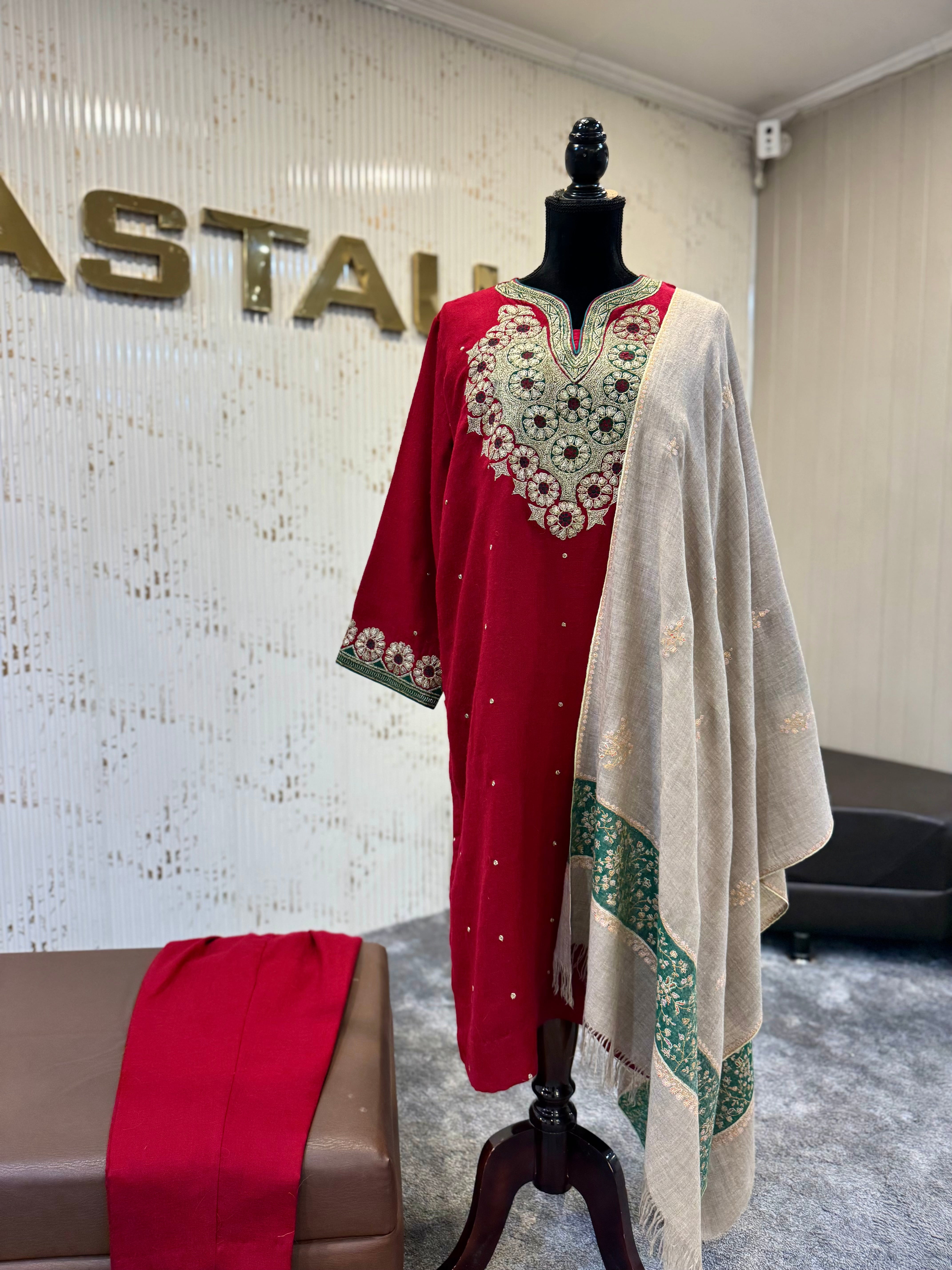 Purepashmina blend kurta set pwb564