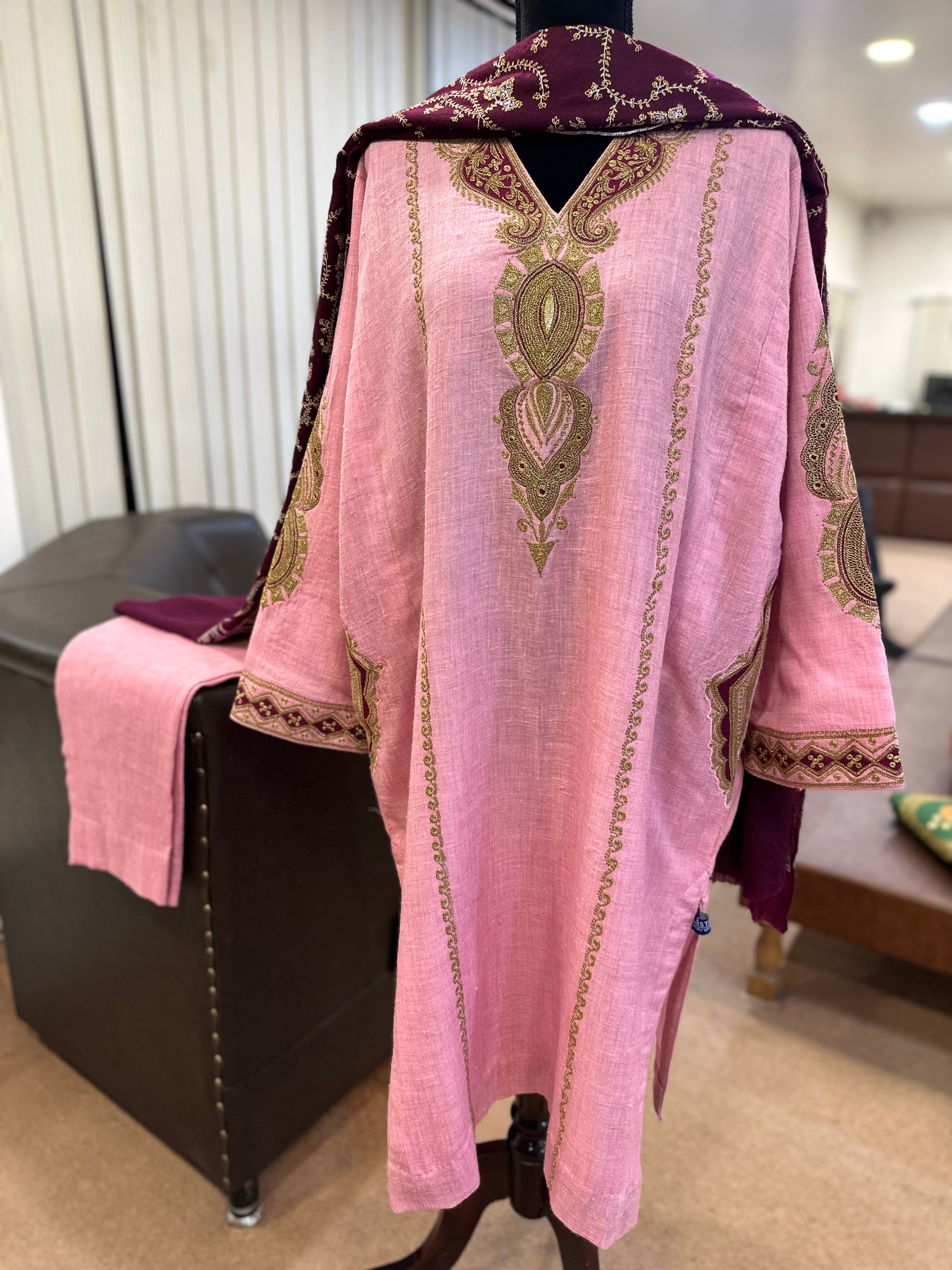 Purepashmina blend pheran set pwb492