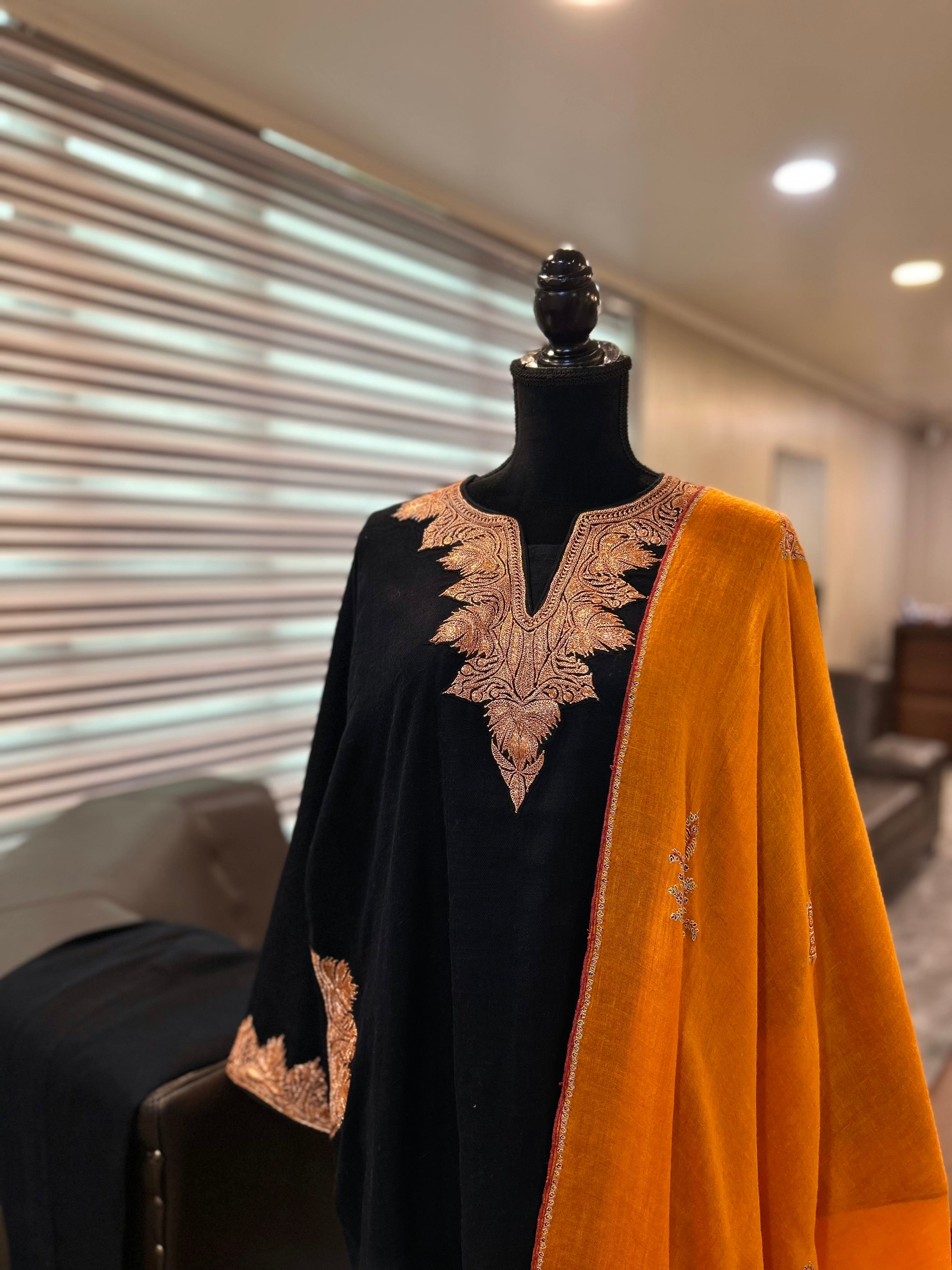 Pure pashmina blend hand tilla 2pc dress pwb520