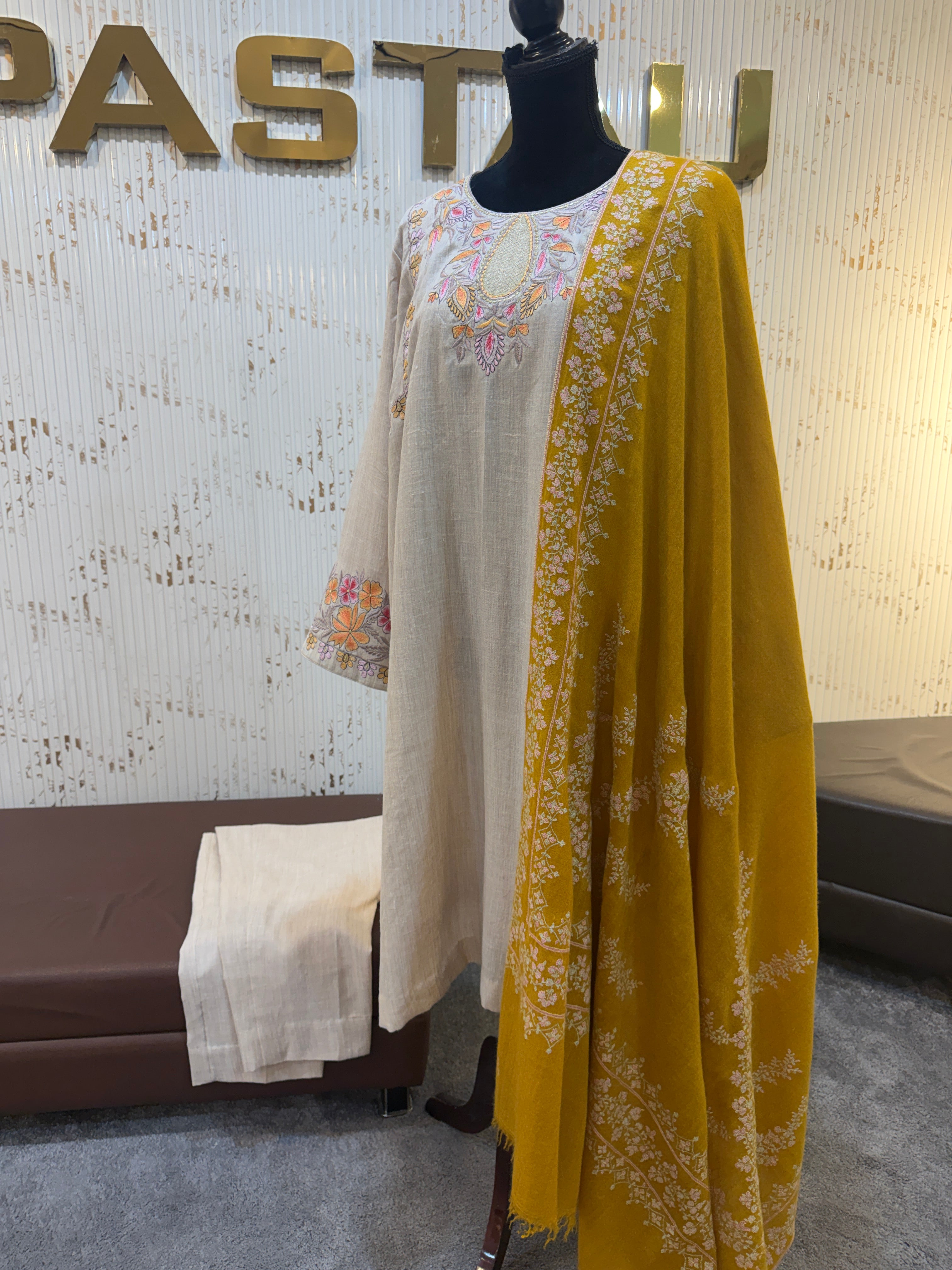 Purepashmina blend kurta set pwb635