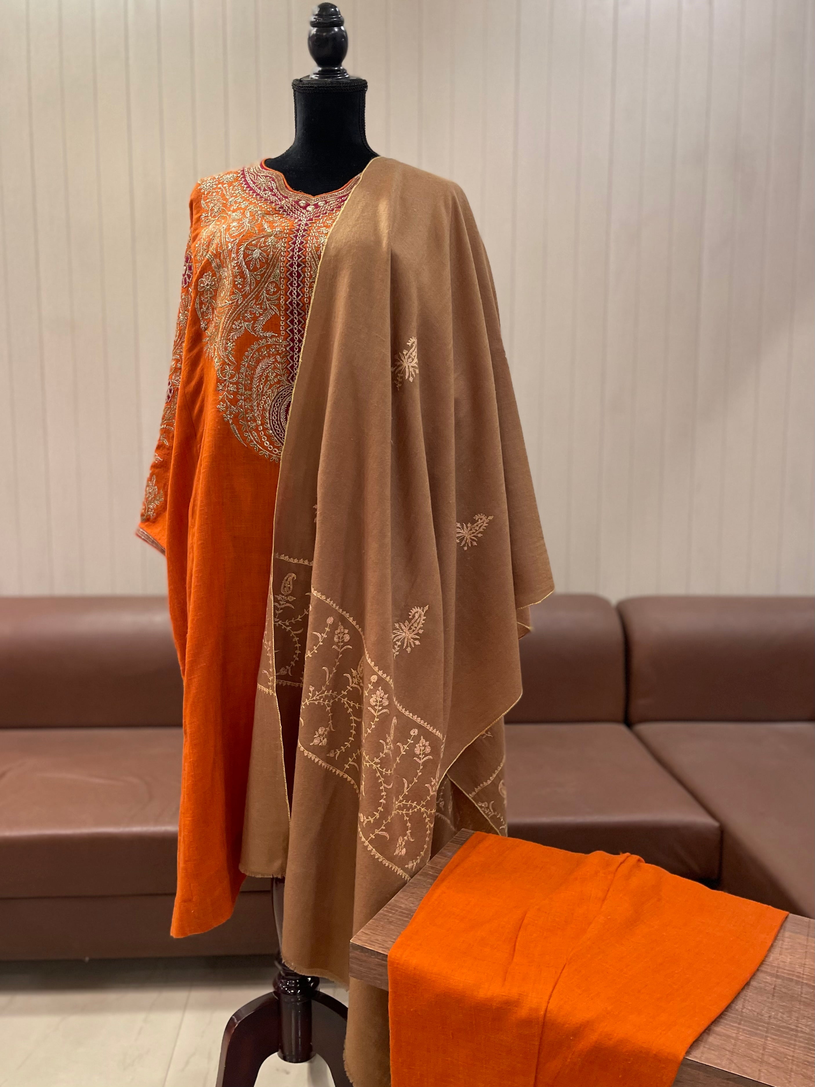 Purepashmina blend pheran set pwb501
