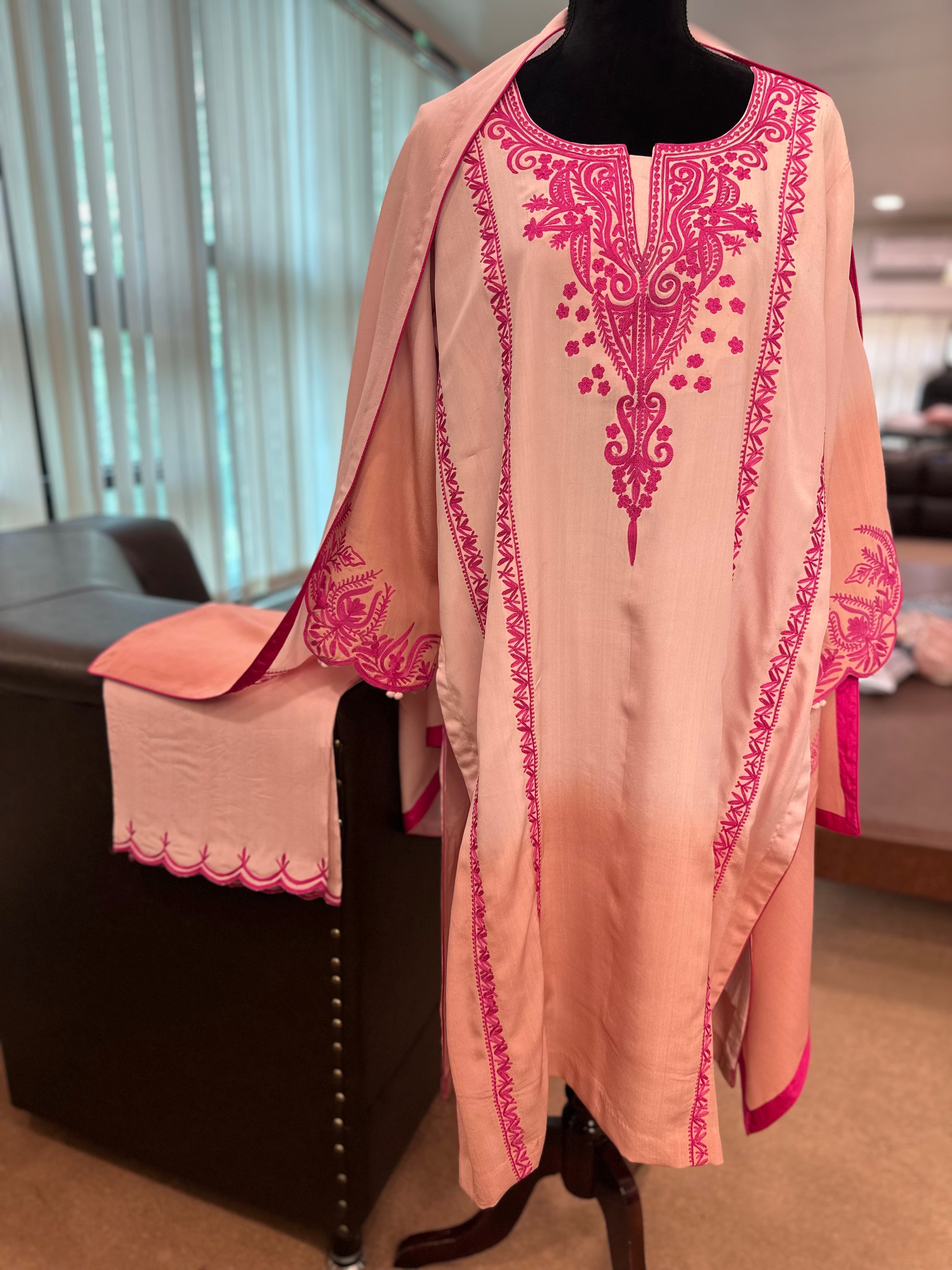 Purecrepe 3 piece kurta set pbks113