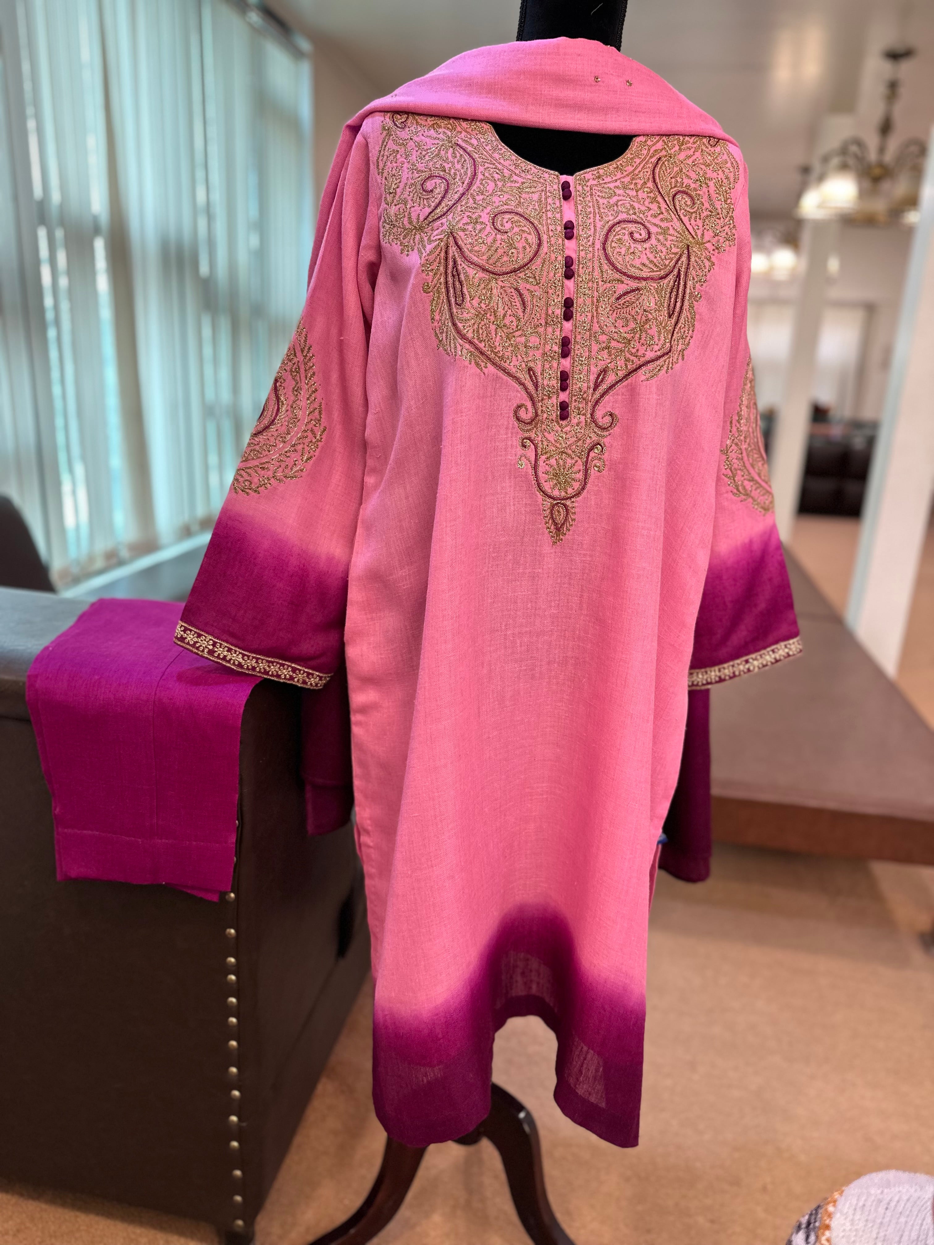 Purepashmina blend kurta set pwb434