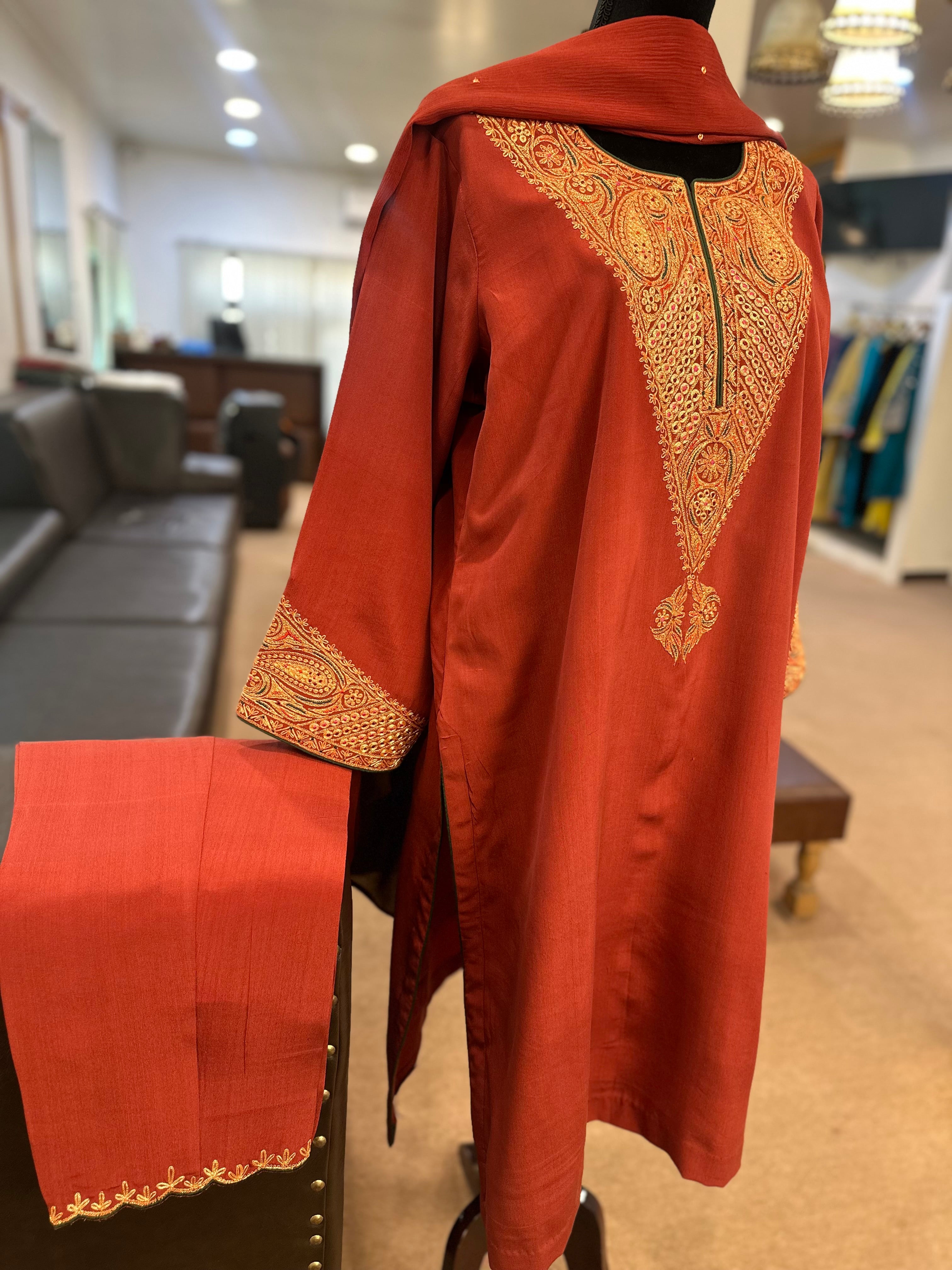 Purepashmina blend kurta set mtks803