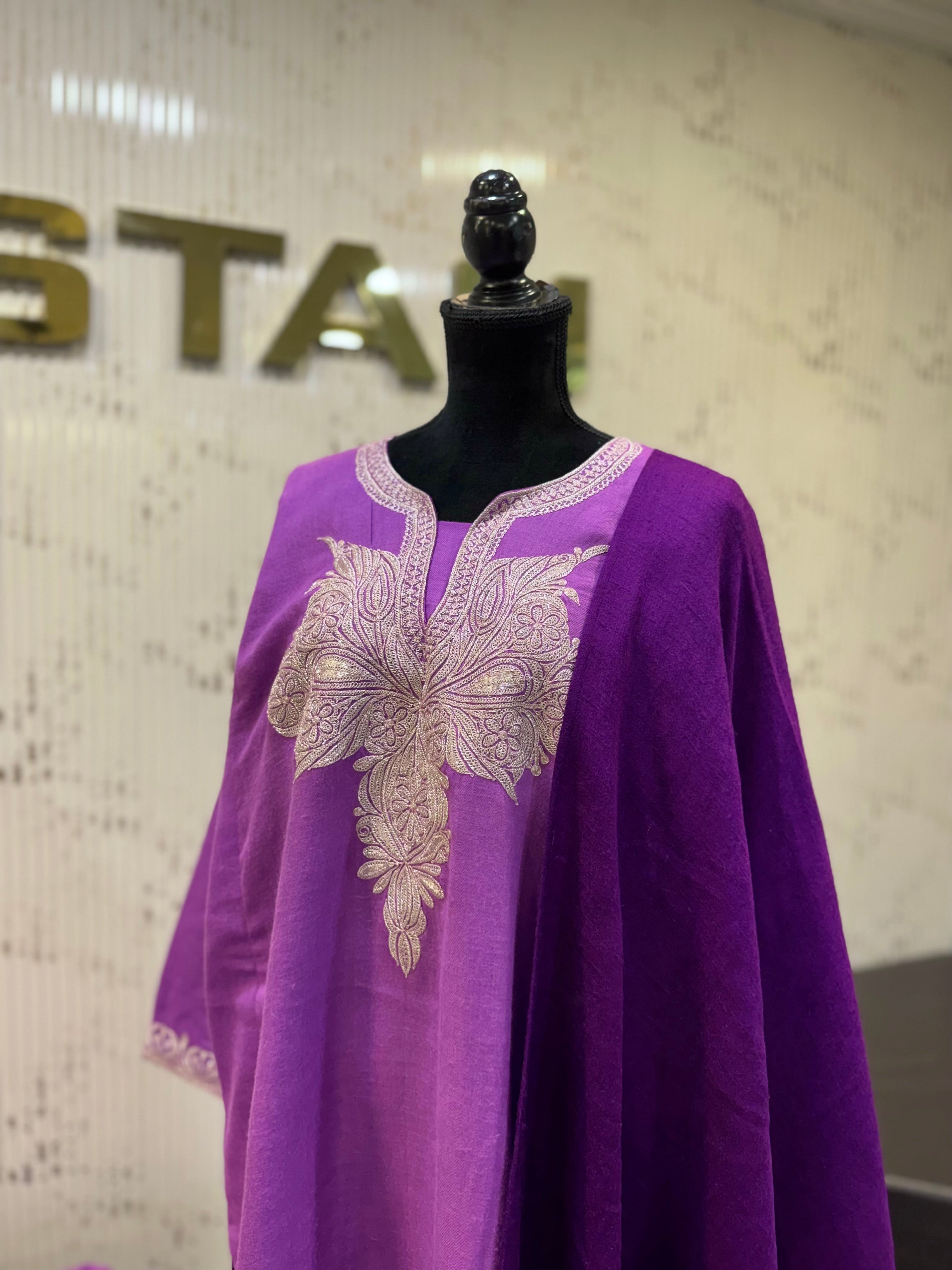 Purepashmina blend pheran set