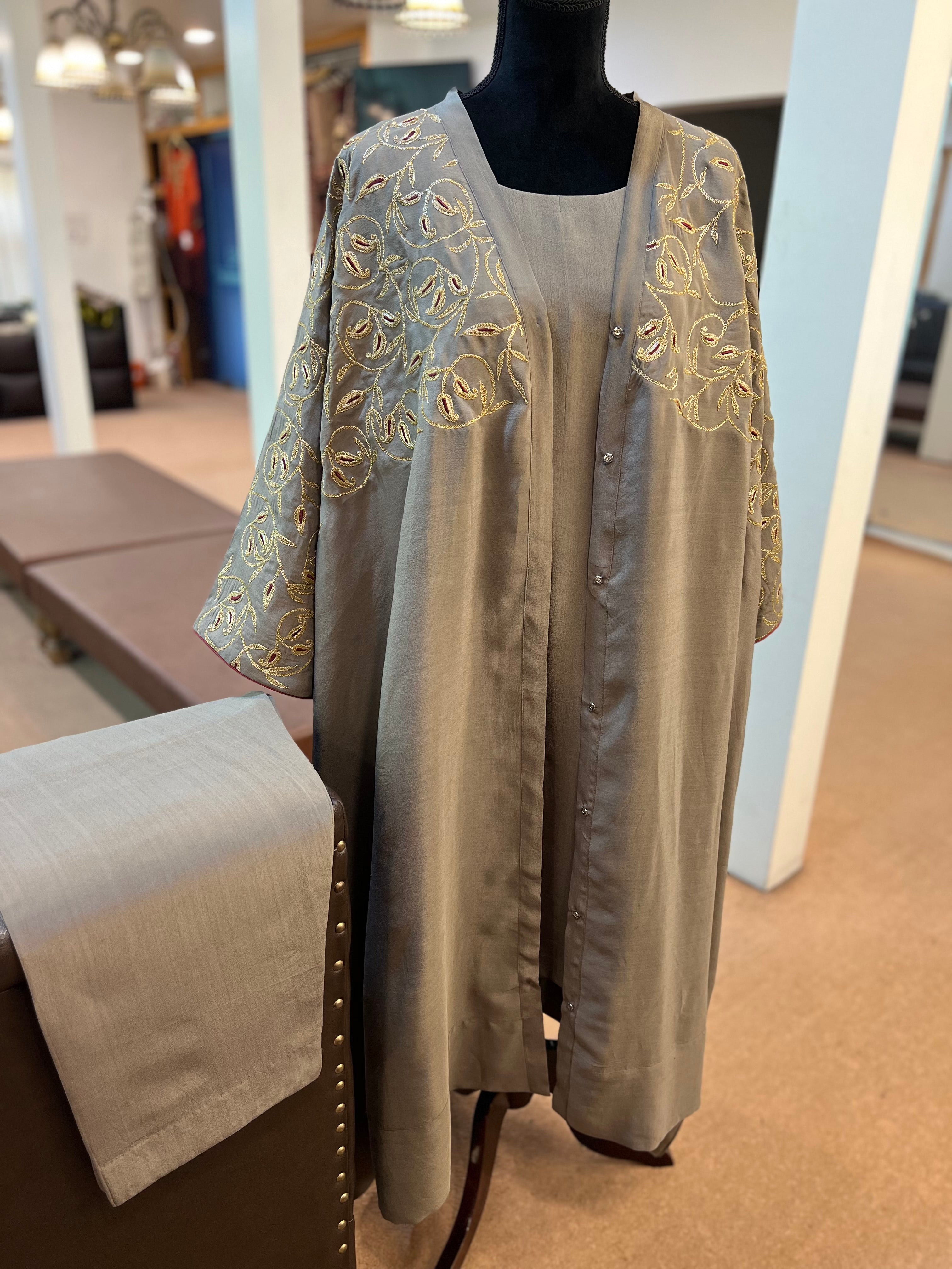 Pure crepe 3pc dress stitched MTKS818